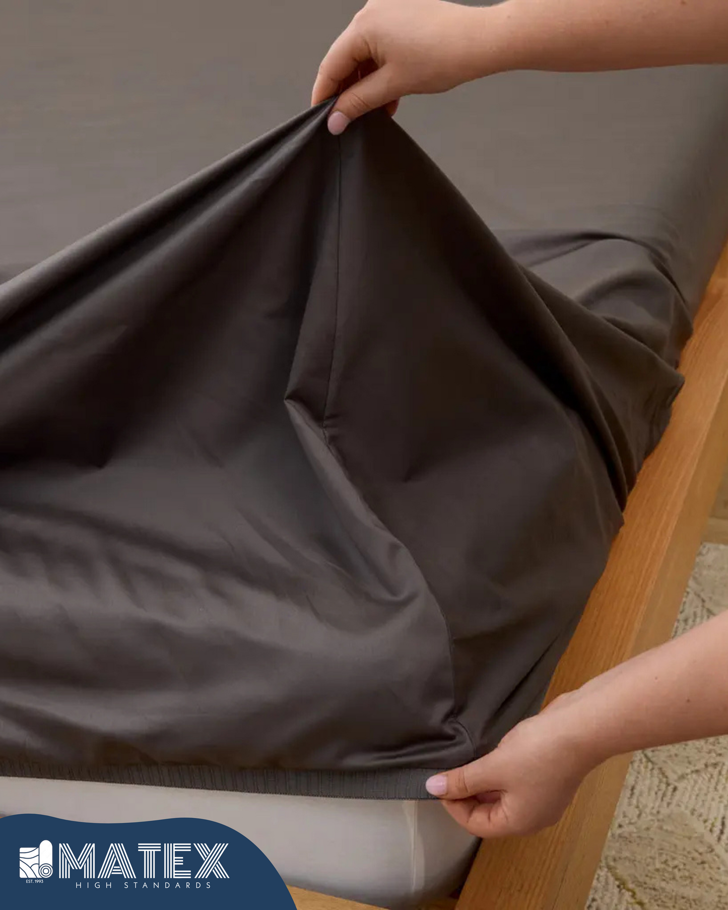 Charcoal Full Bed Set Cotton 180TC