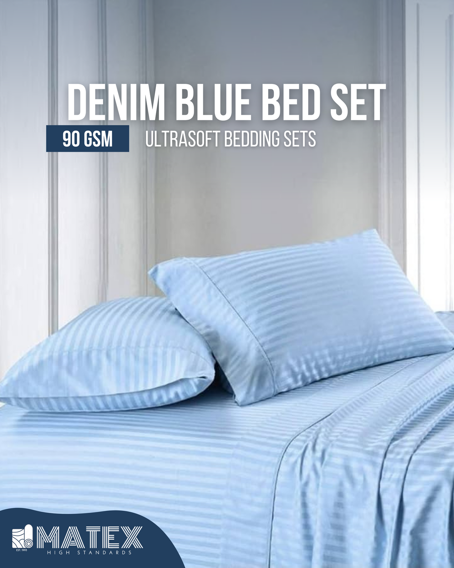 Denim Blue Bed Set