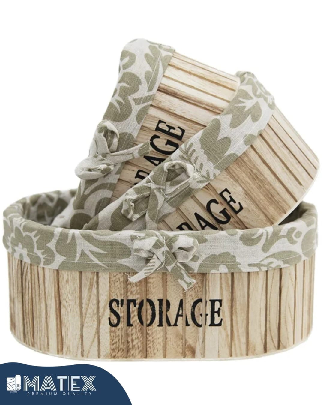 Wooden Woven Basket With fabric For Bread Fruit Vegetable