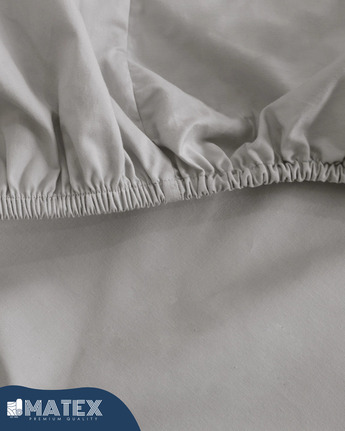Grey Cotton Fitted Sheets 180TC