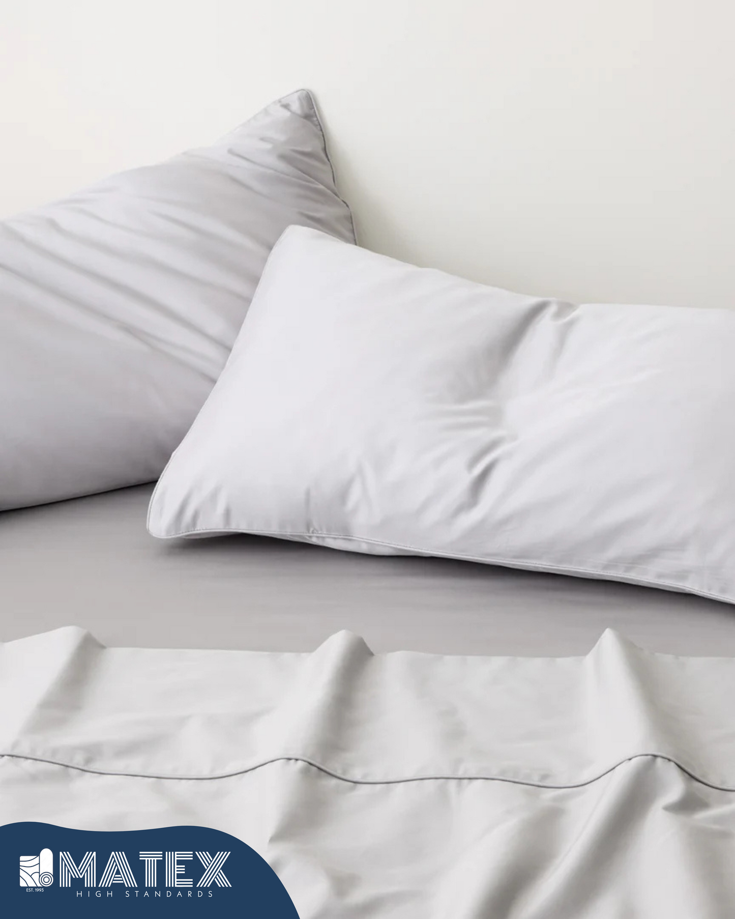Grey Full Bed Set Cotton 180TC