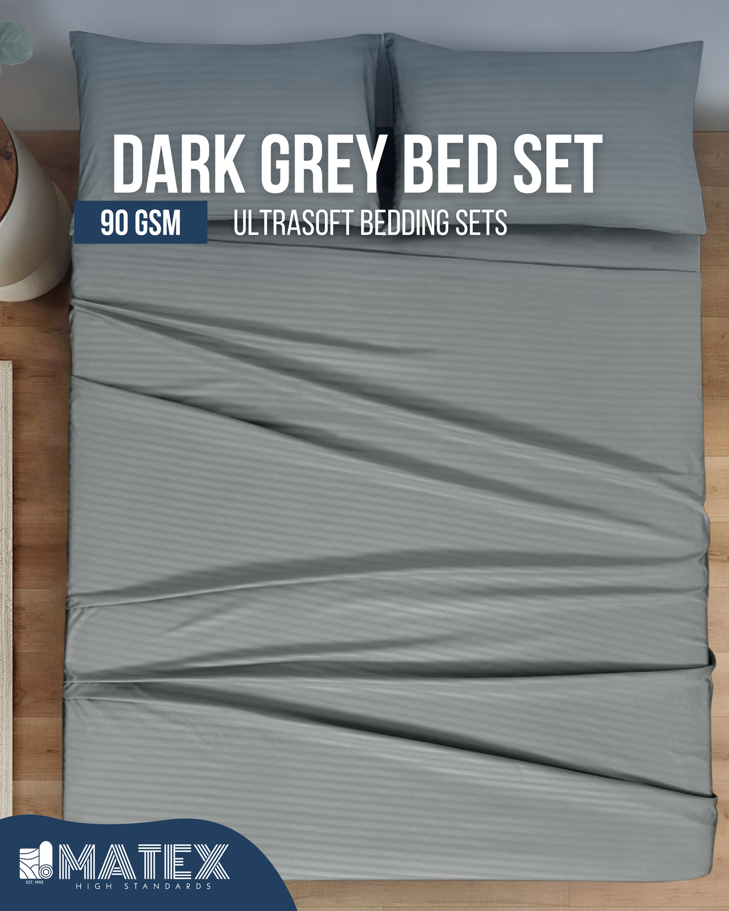 Dark Grey Bed Set