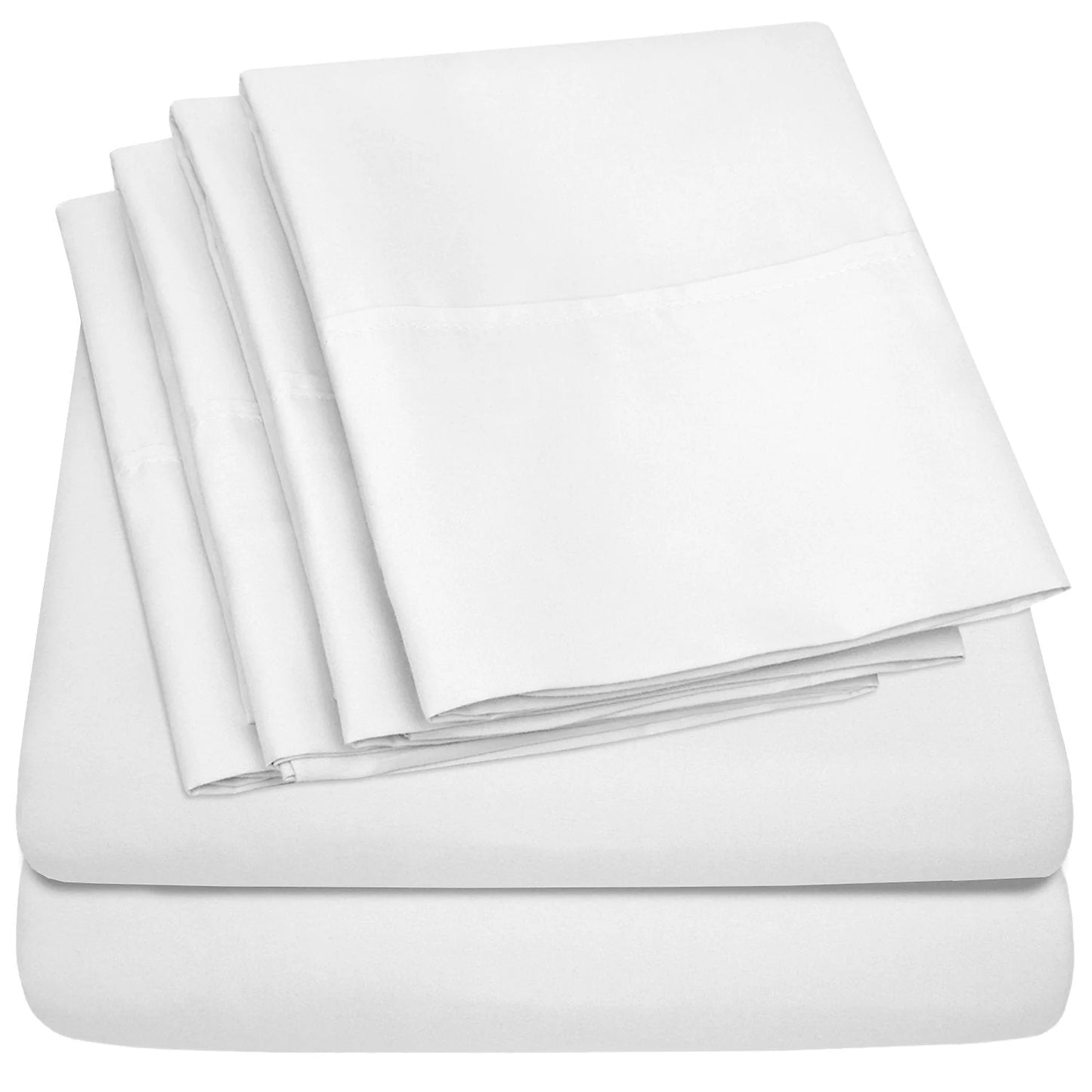 White Cotton Fitted Sheets 180TC