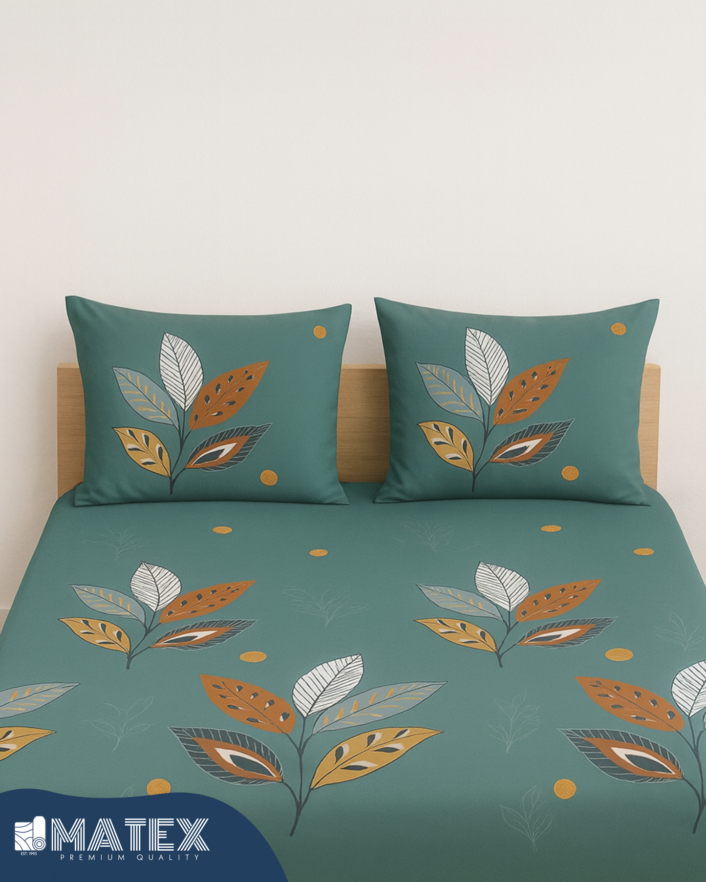SacredLeaf Pattern Double Size Bed Sheet