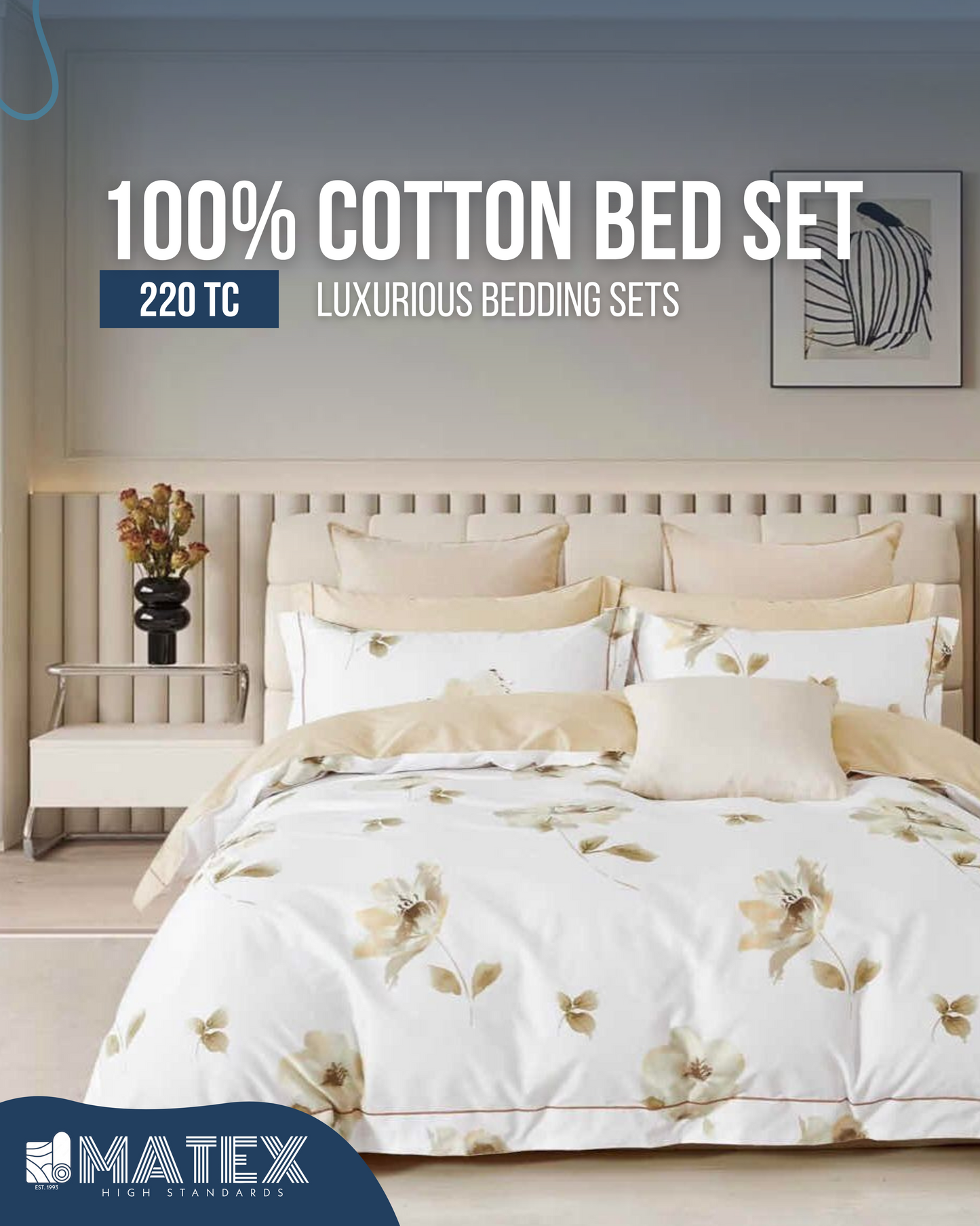 Sunset Flower Bed Set 100% Cotton 220TC