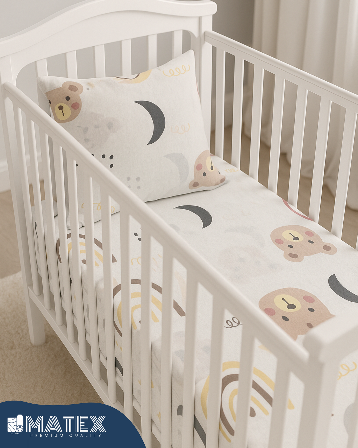 Teddy Bear theme Baby Bed Crib Set 100% Cotton