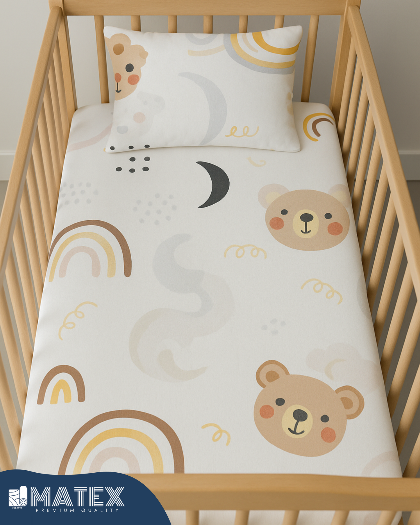 Teddy Bear theme Baby Bed Crib Set 100% Cotton