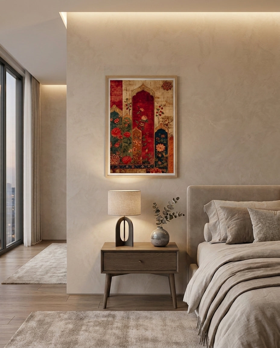 Wood Framed Wall Art – Persian Garden Arches