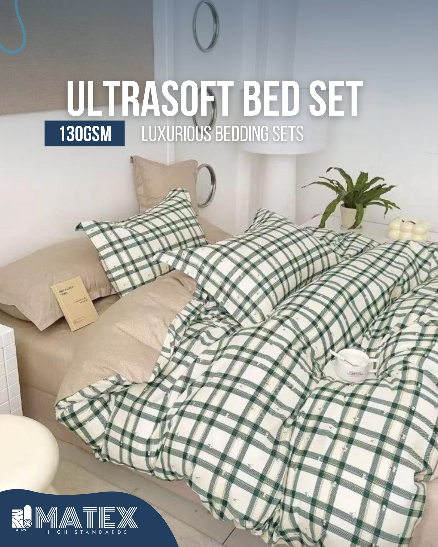 Double size Window Bed Set 110 GSM (4 pcs)