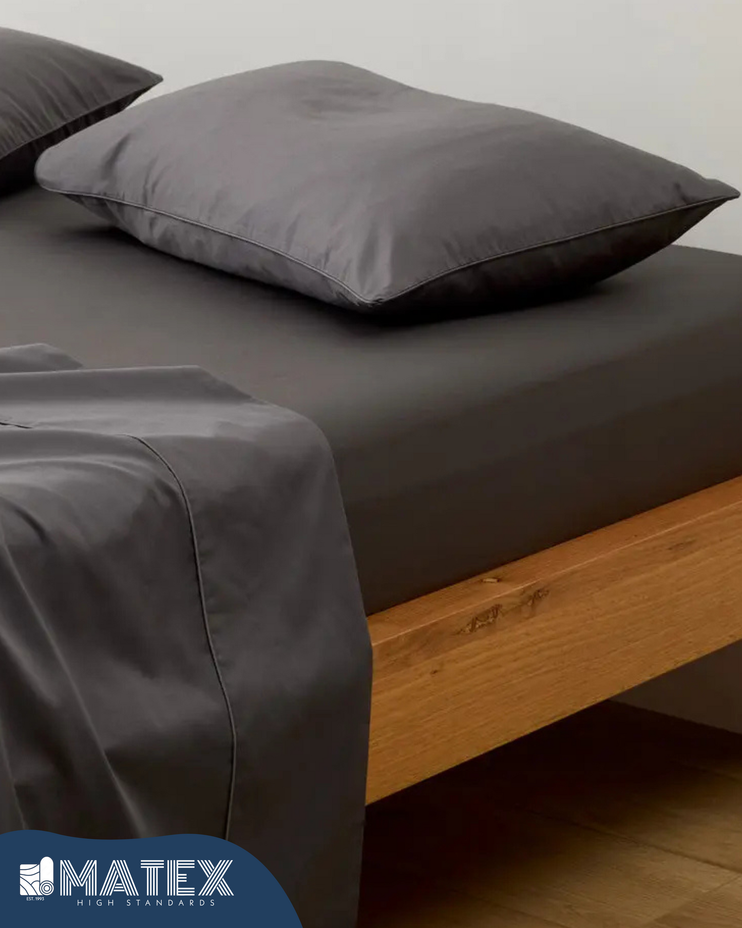 Charcoal Full Bed Set Cotton 180TC