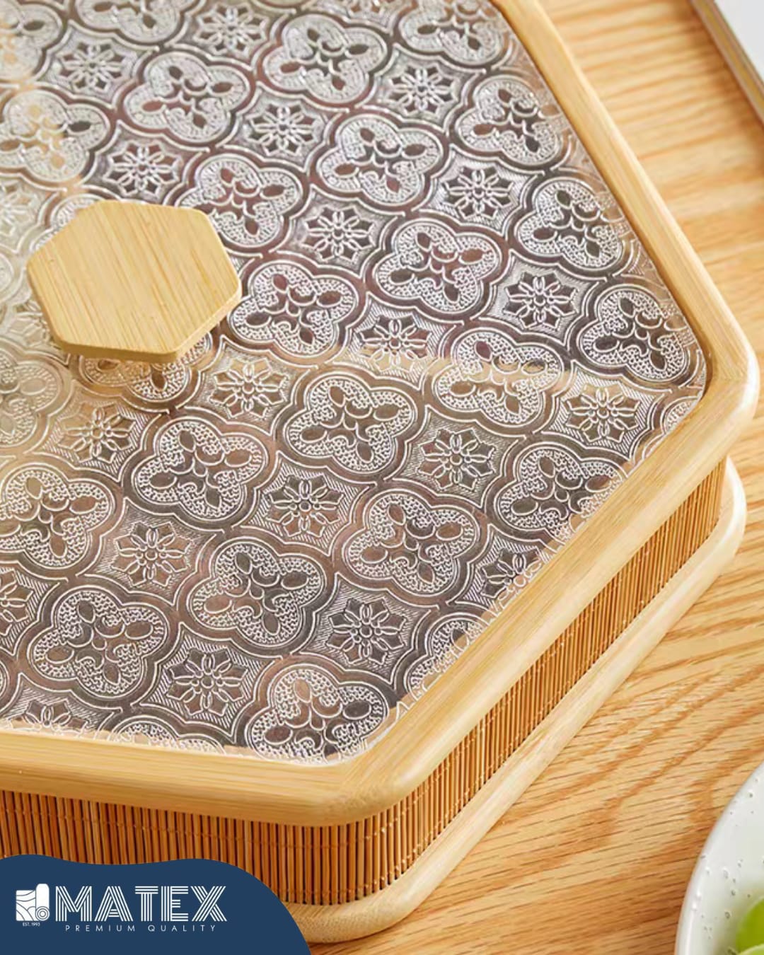 Bamboo Wood With Cover Living Plate