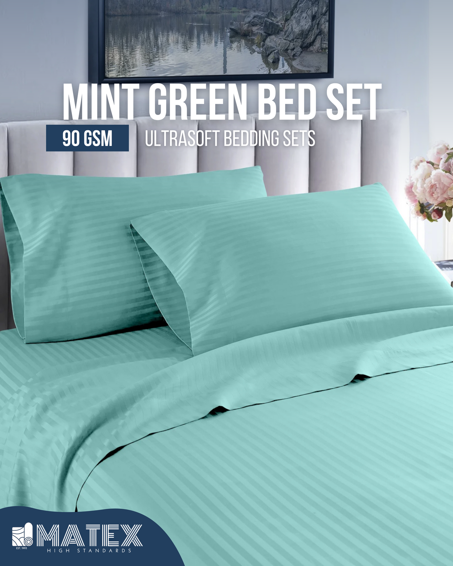 Mint Green Bed Set