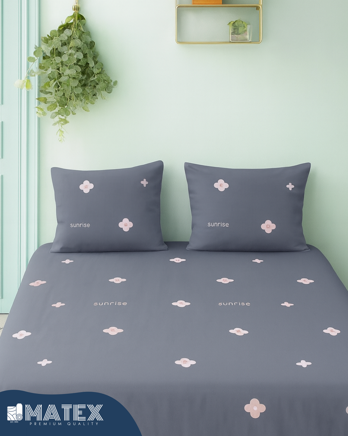 PinkyNight Pattern Double Size Bed Sheet