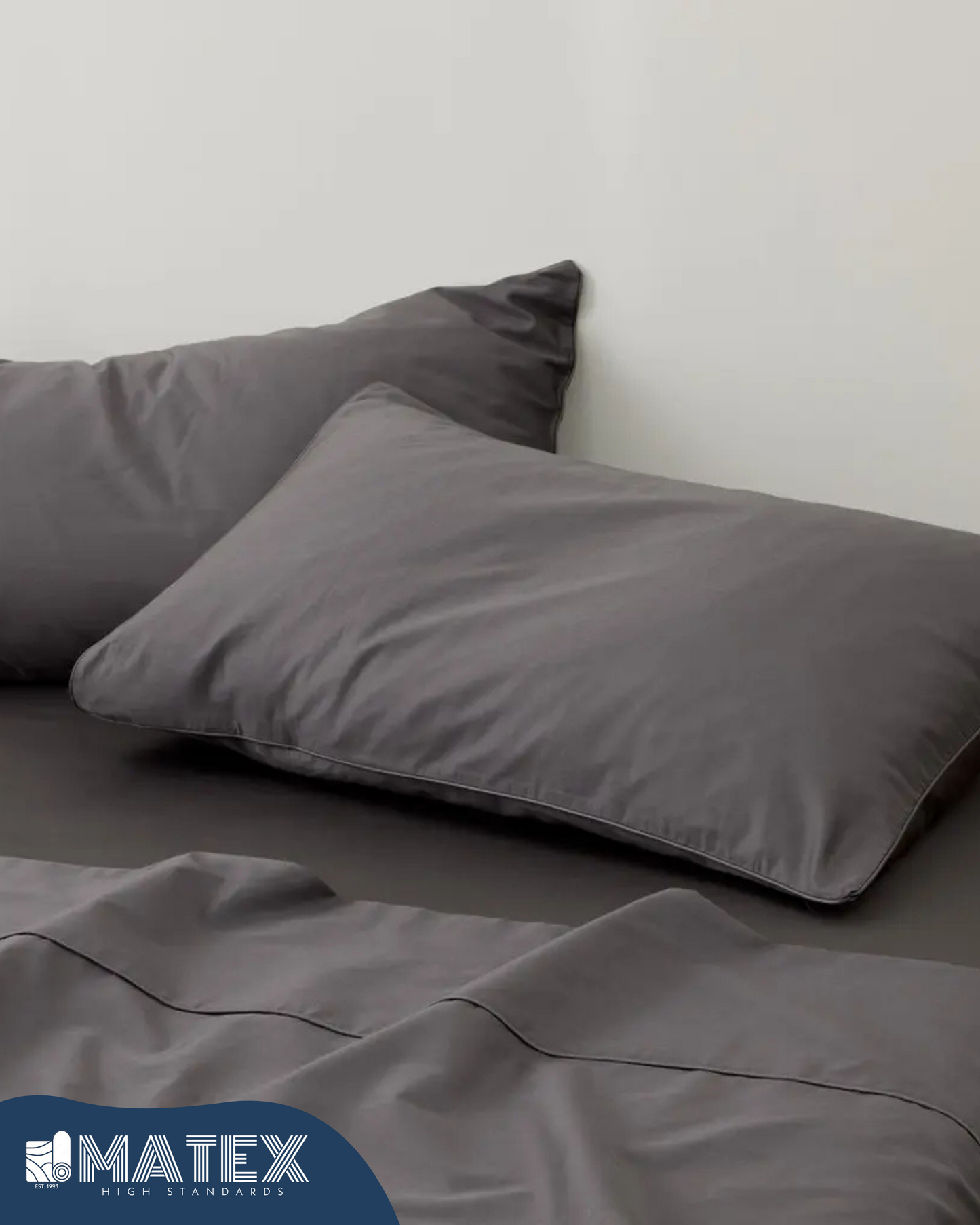 Charcoal Full Bed Set Cotton 180TC