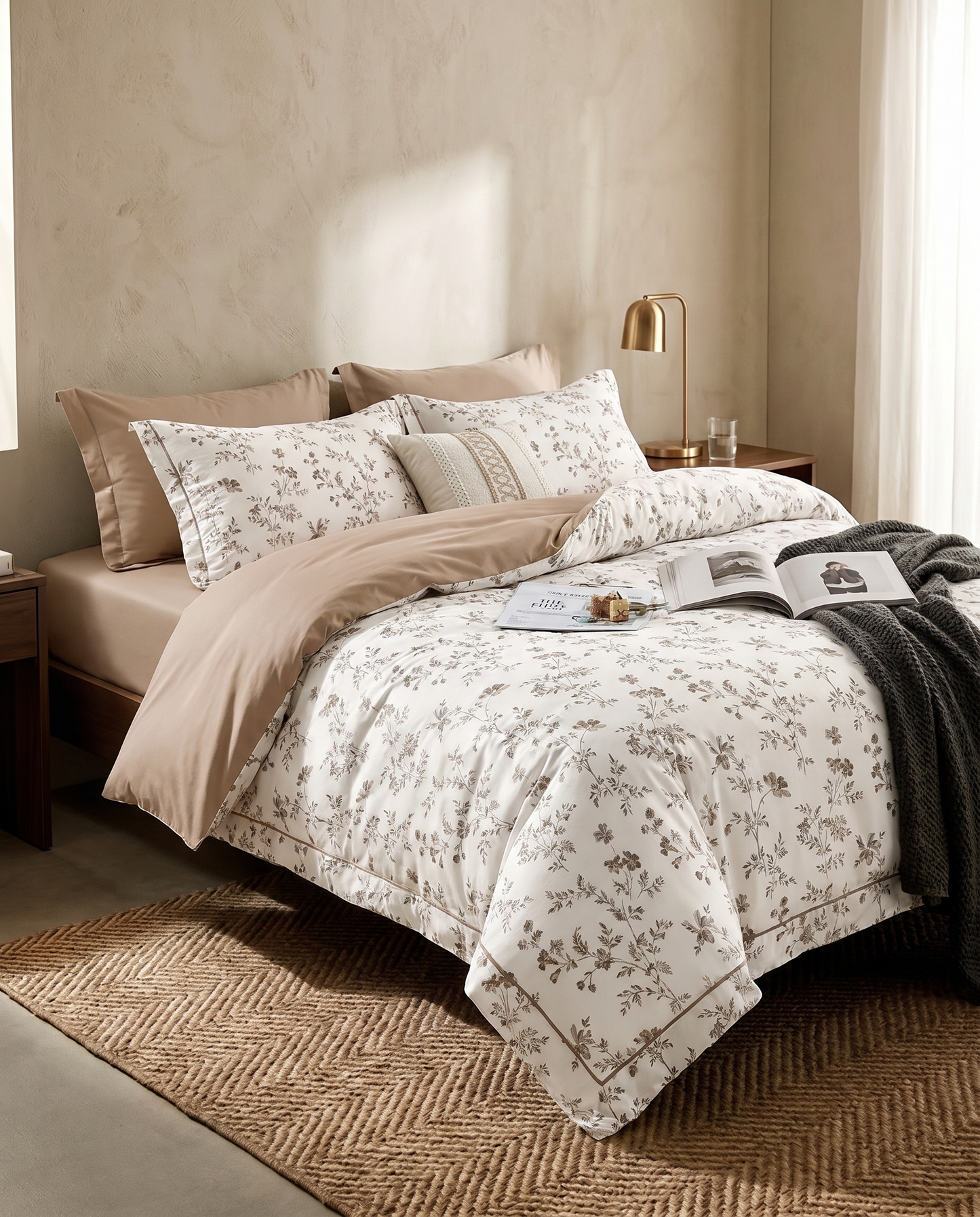 King Size Maison Fleur Bed Set Cotton-300TC