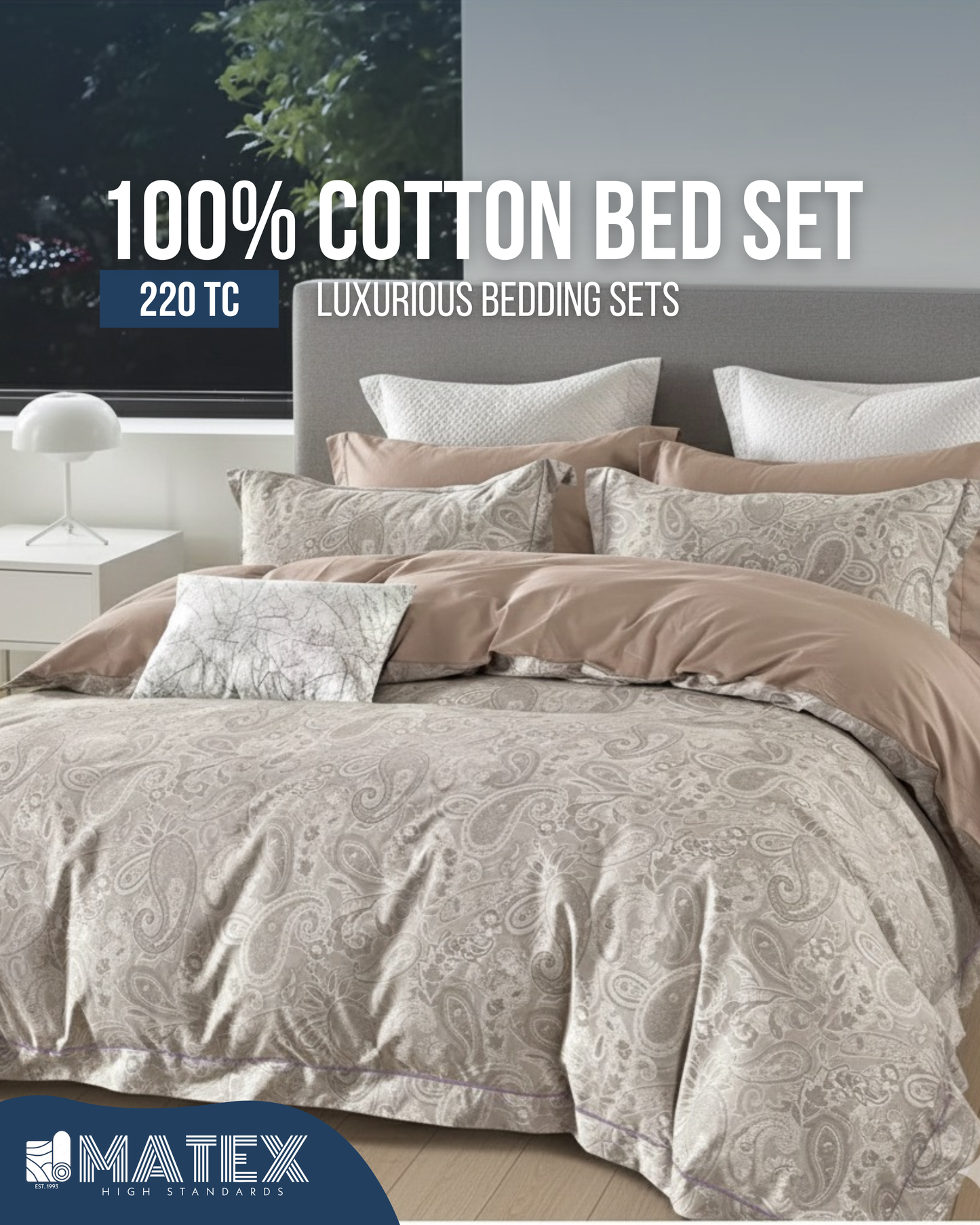 Escada Italiano Bed Set 100% Cotton 220TC