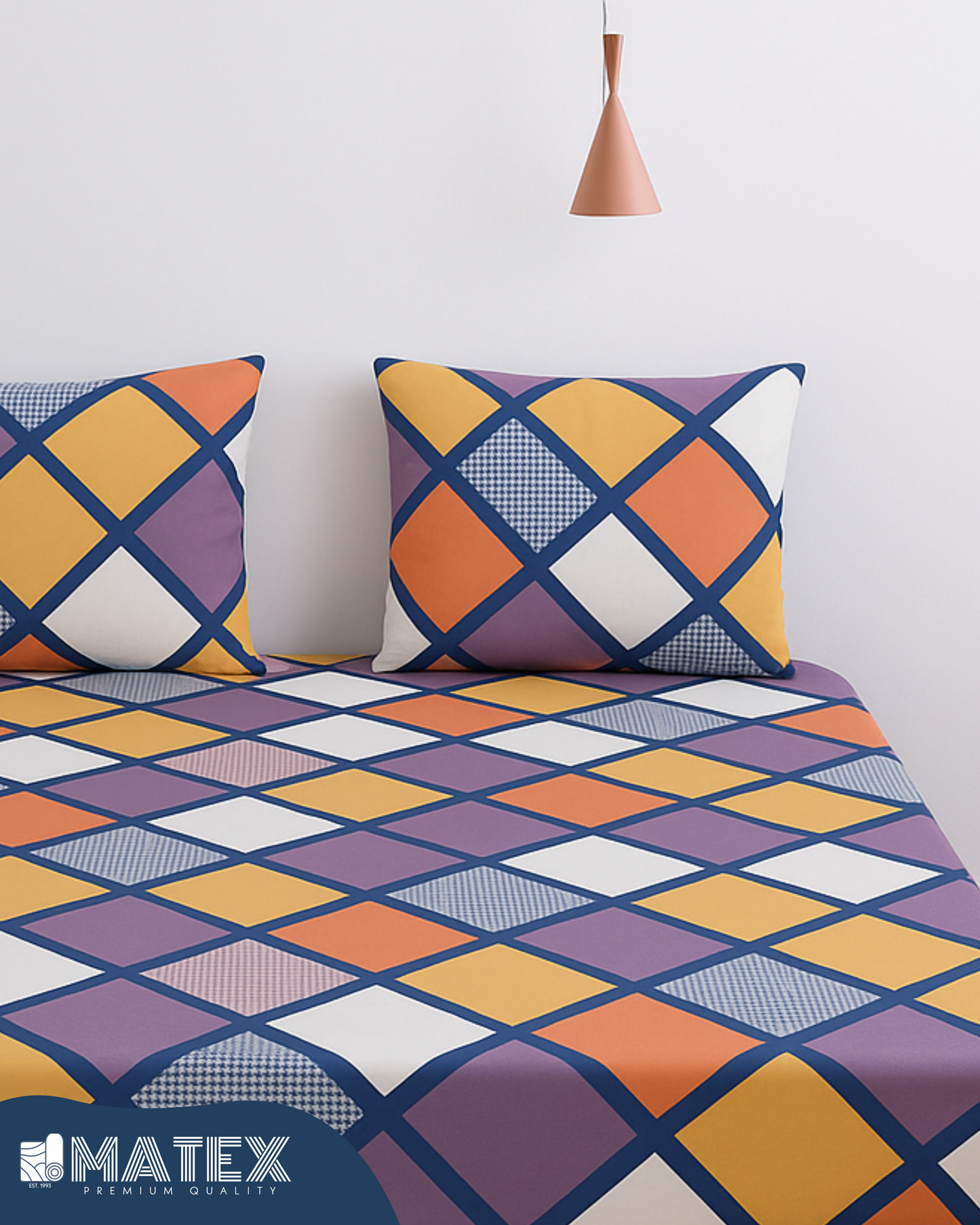 Mosaic Pattern Double Size Bed Sheet