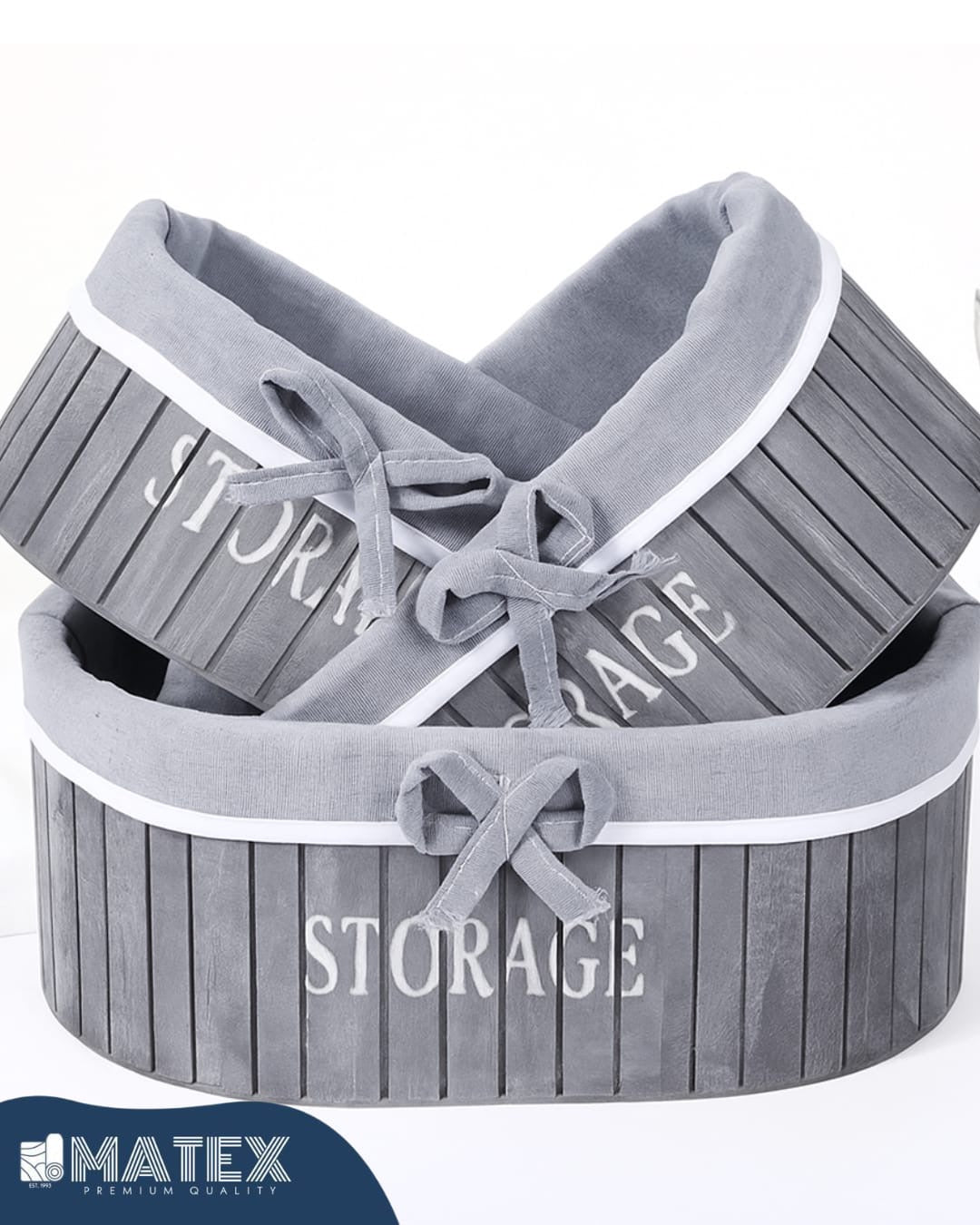 Wooden Woven Basket With fabric For Bread Fruit Vegetable