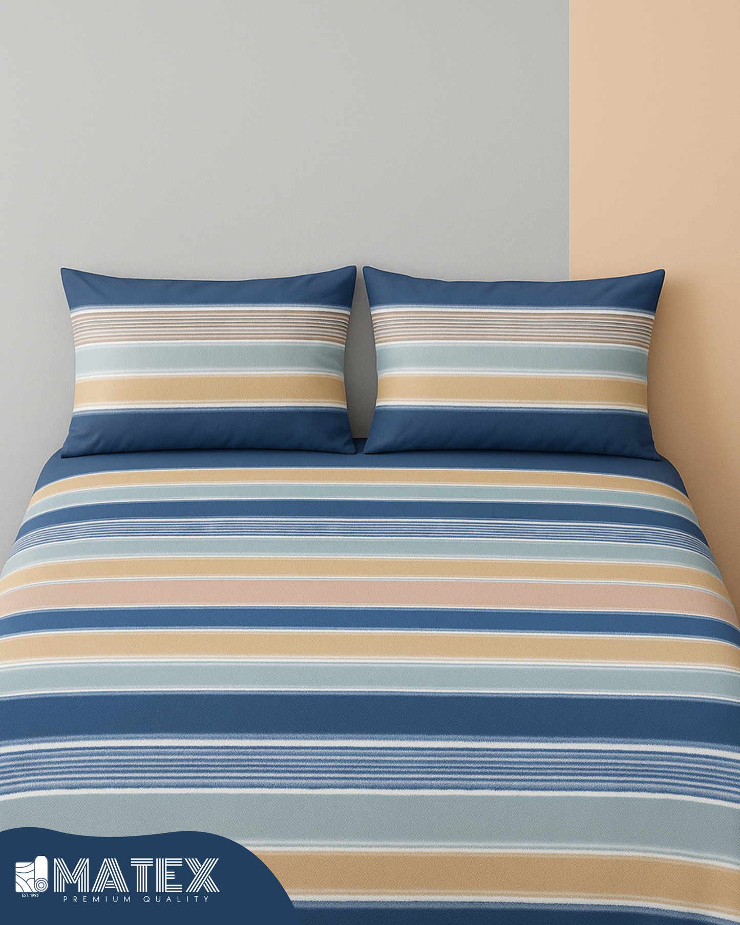 GeoLine Pattern Double Size Bed Sheet