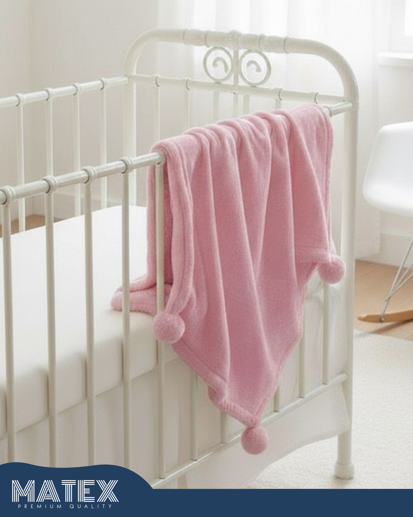 Baby Fleece Blanket Embossed - Pink