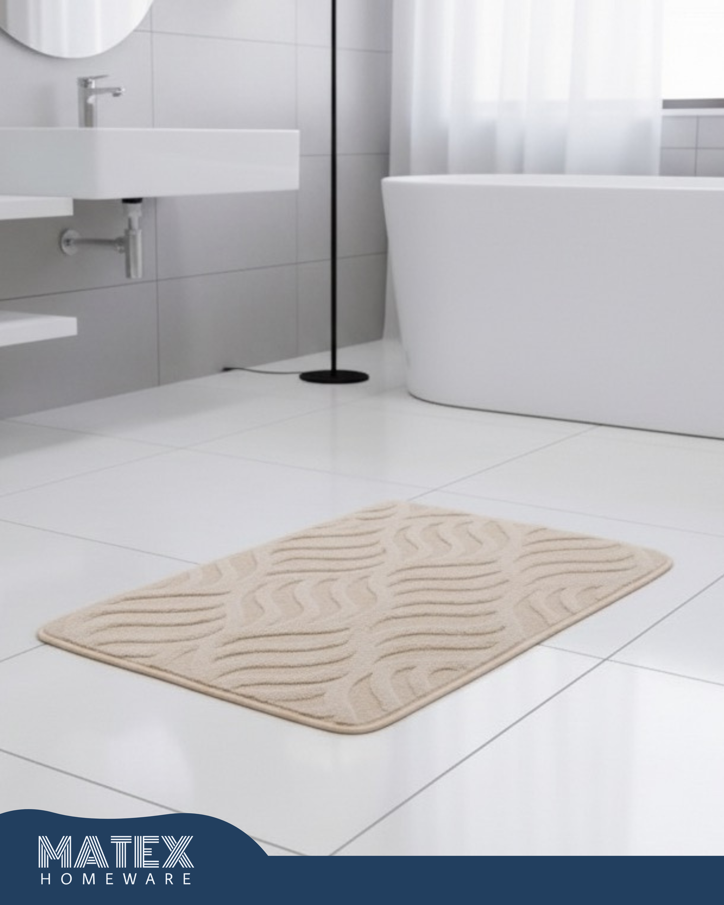 Rabbit Fur Line Rug - 50x80 cm