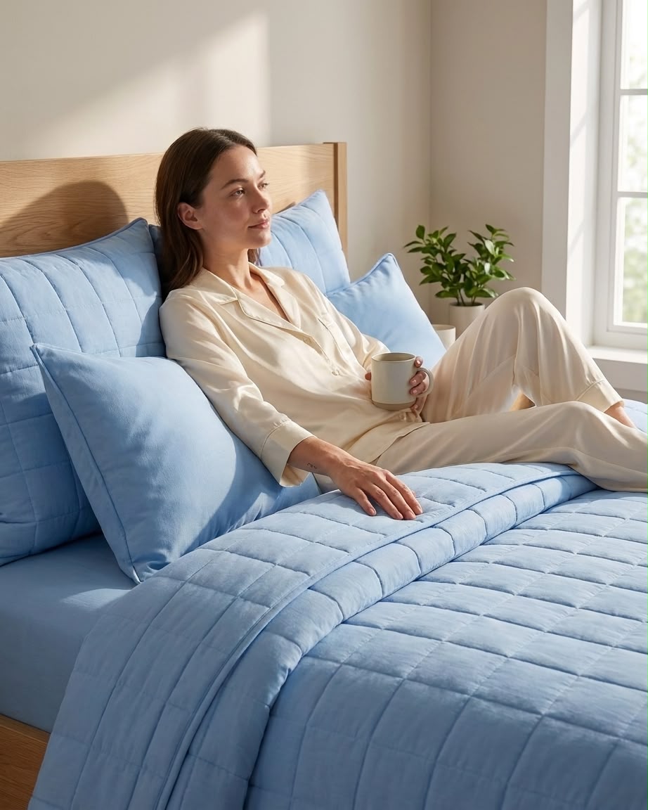 SoftBlend Coverlet – Blue (Full Set)