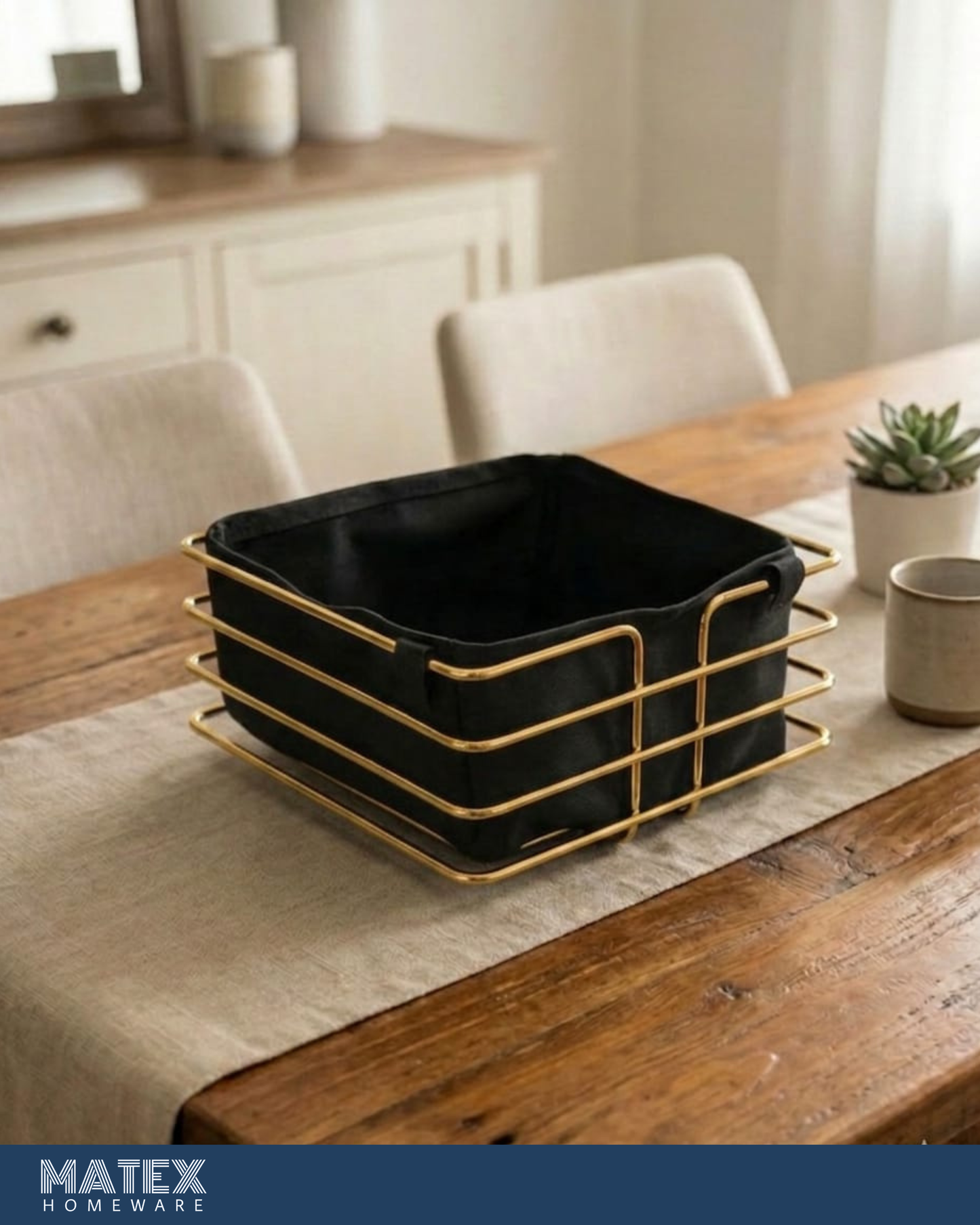 Stainless Steel Storage Basket -20x20x10 cm