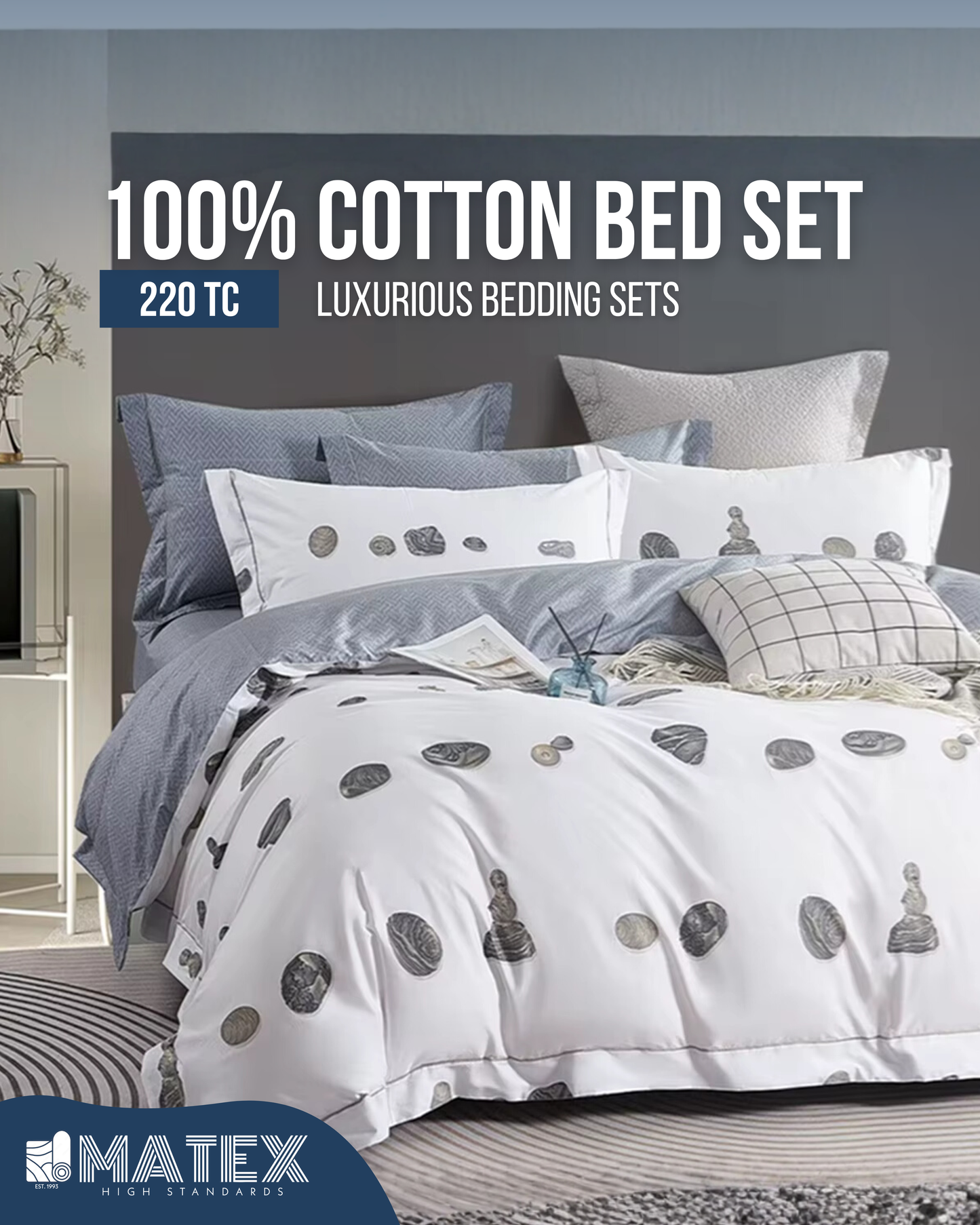 Stonehenge England Bed Set 100% Cotton 220TC