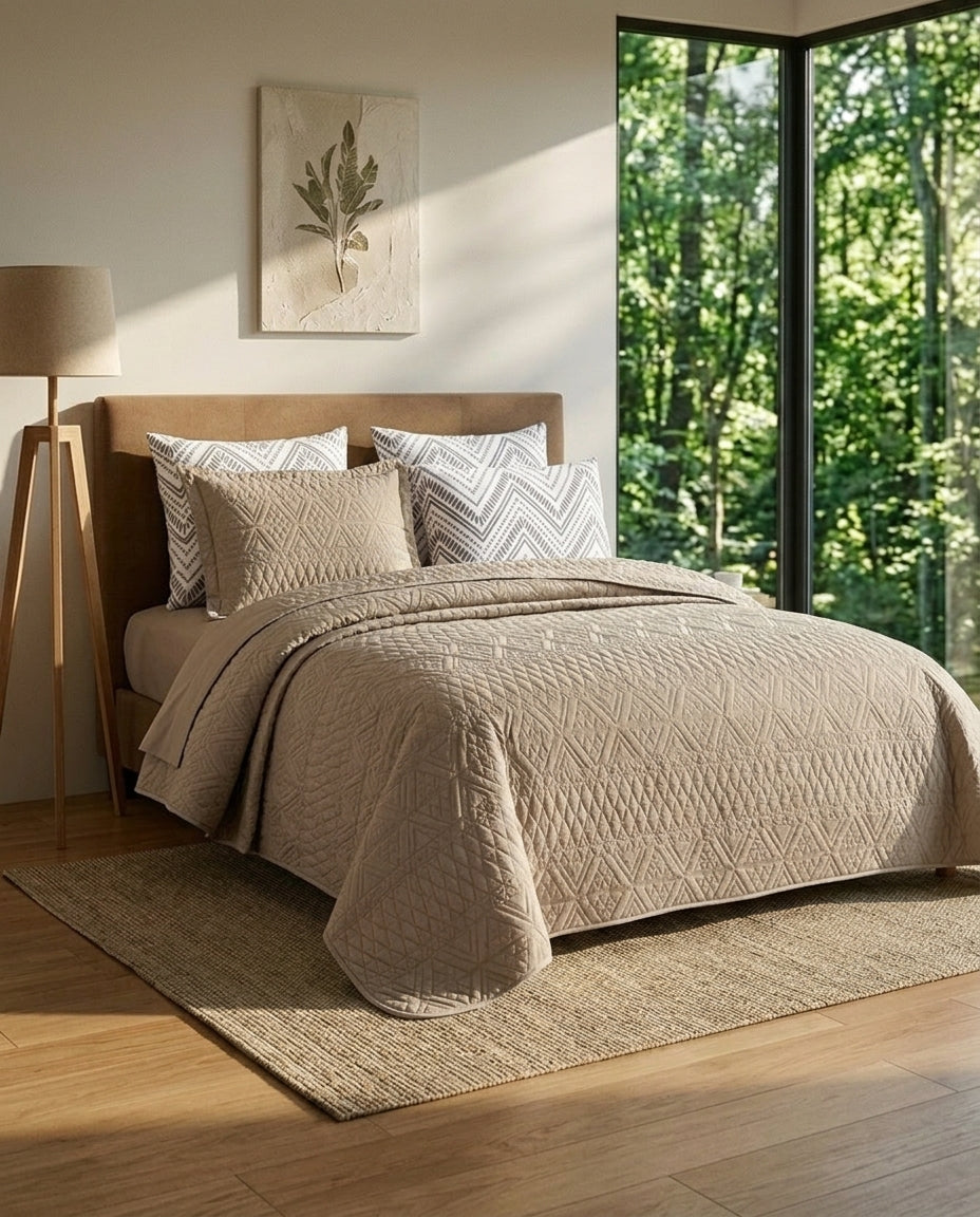 Velora Luxe Sahara Weave Bedspread Set (6pcs)