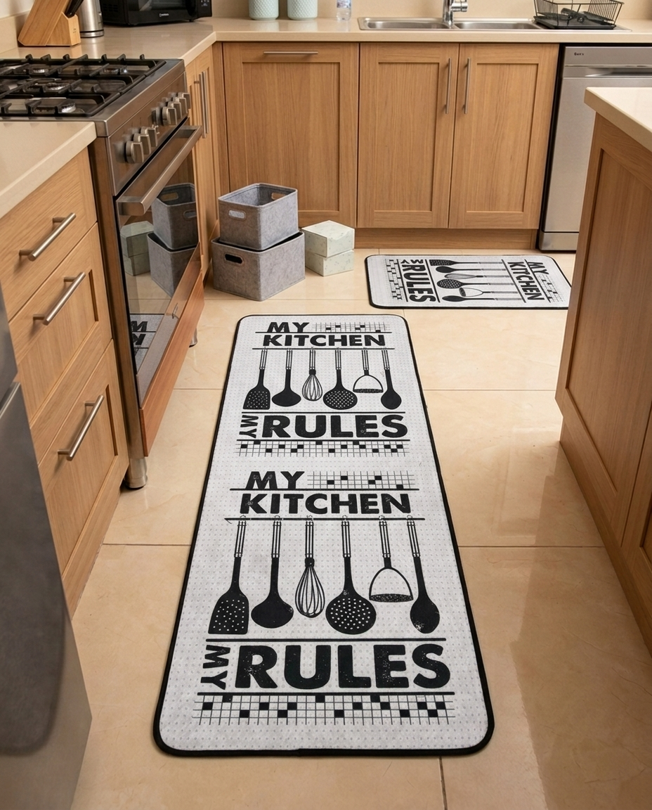 Kitchen Rules Rug Set (2pcs)