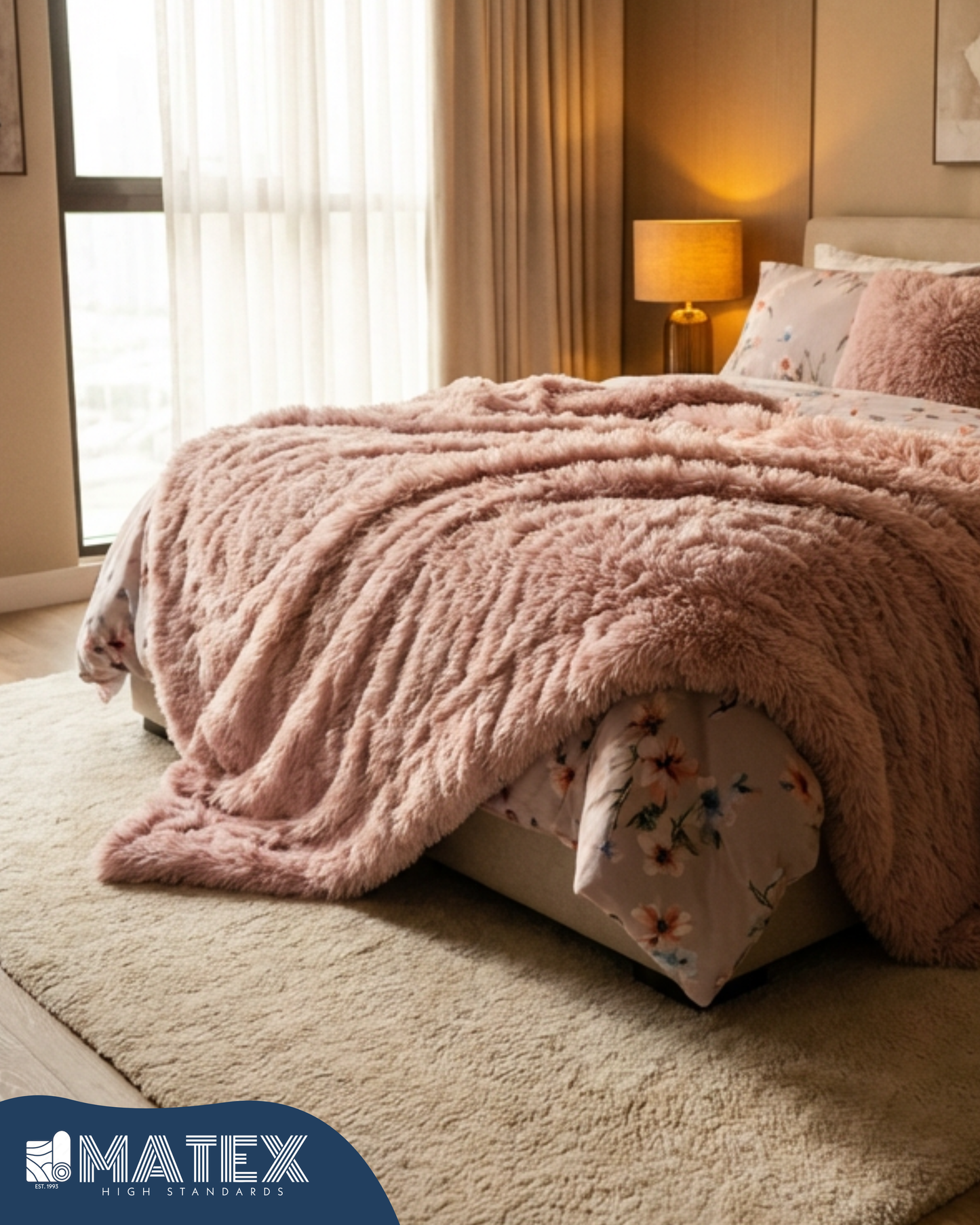 Double size Cloud PalePink FluffyLuxe Comforter (3pcs)