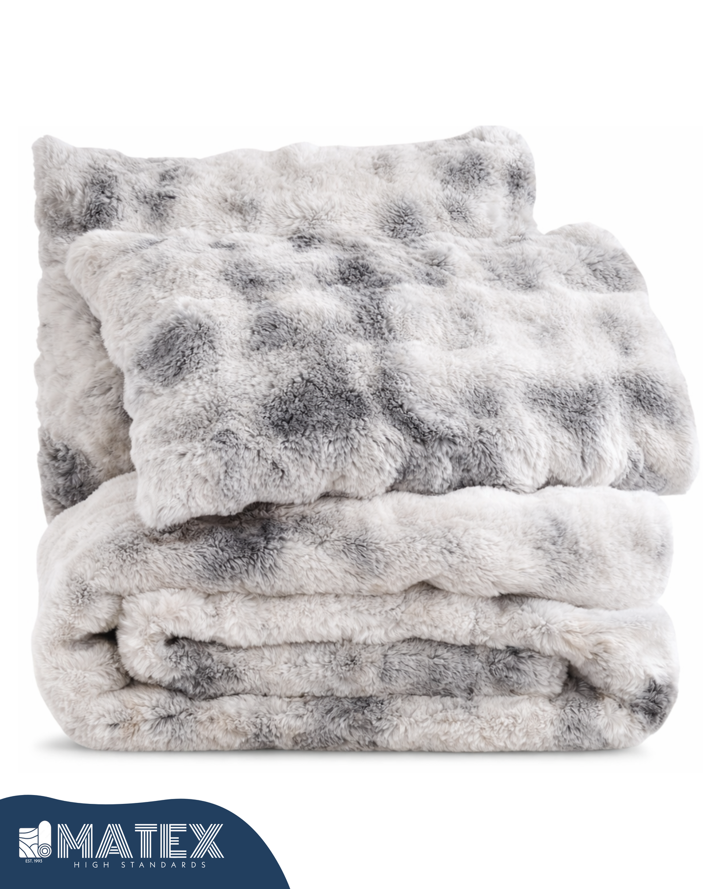طقم لحاف King Size CuddleCloud رمادي سميك