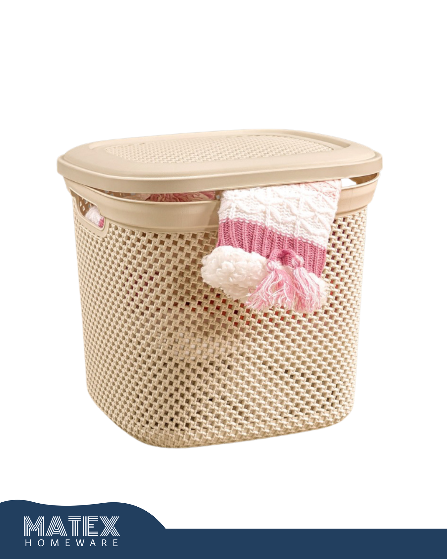 Storage Square Basket - With Lid 15 Liters