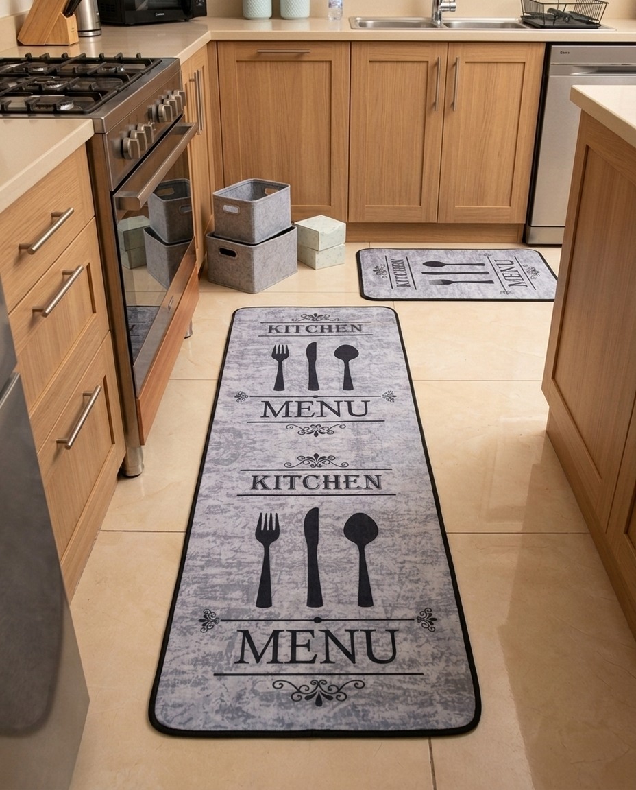 Kitchen Menu Rug Set (2pcs)