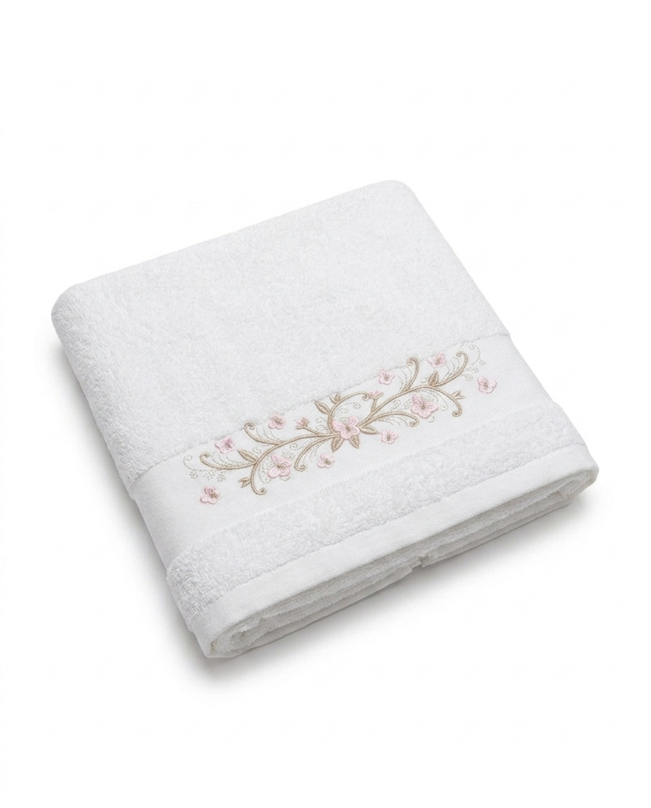 Papillon Embroidered Cotton Towels