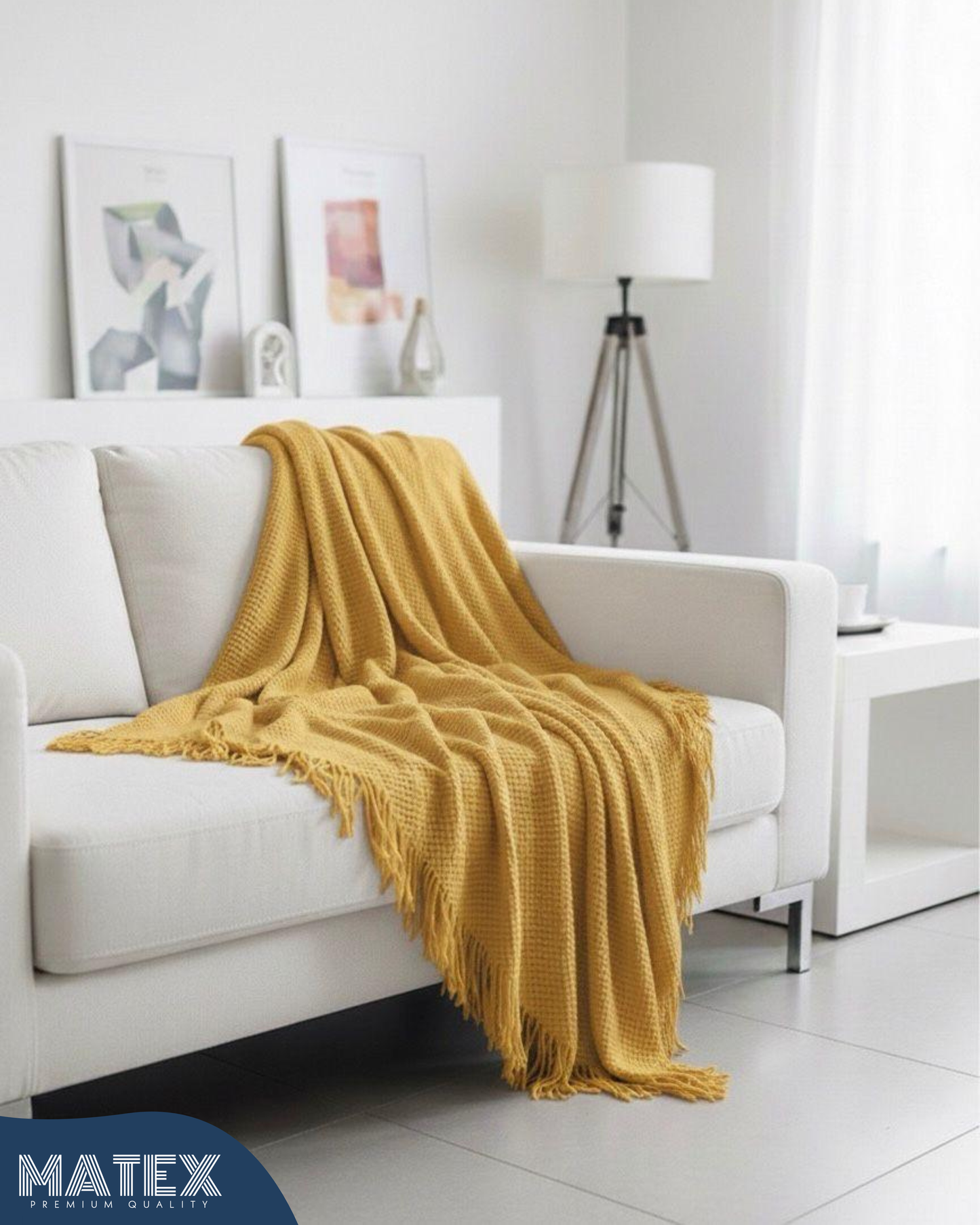 GoldenLoom Knitted Throw Blanket