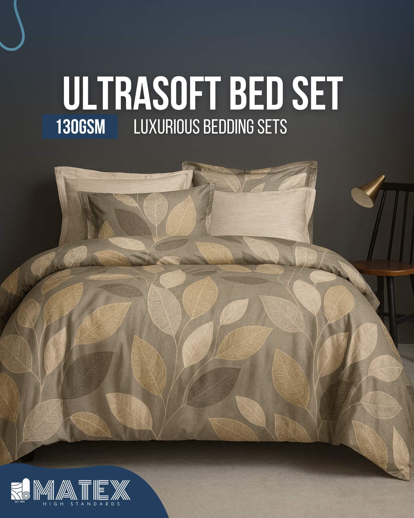 Double size Pattern Bed Set 110 GSM (4 pcs)