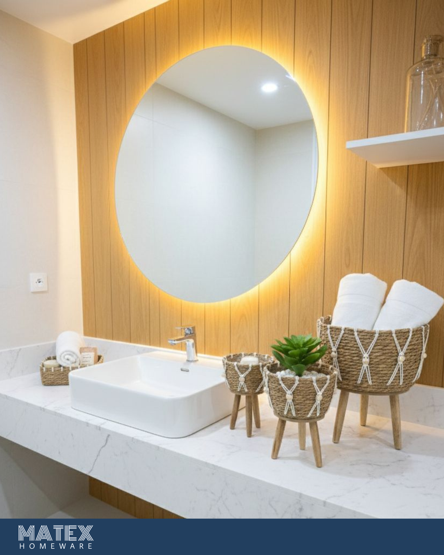 Boho Multi-Use Basket Vase Set of 3