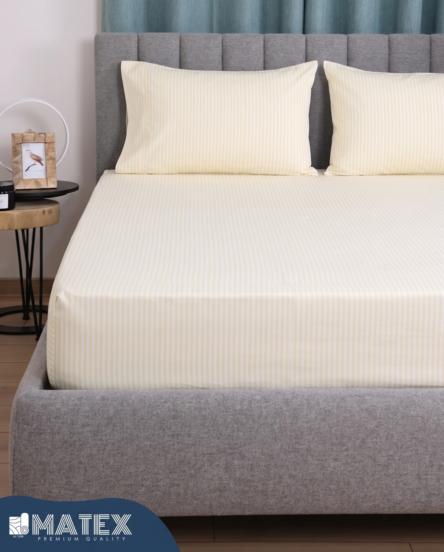 CottonLine™ Buttercream Stripe Fitted Sheet Set