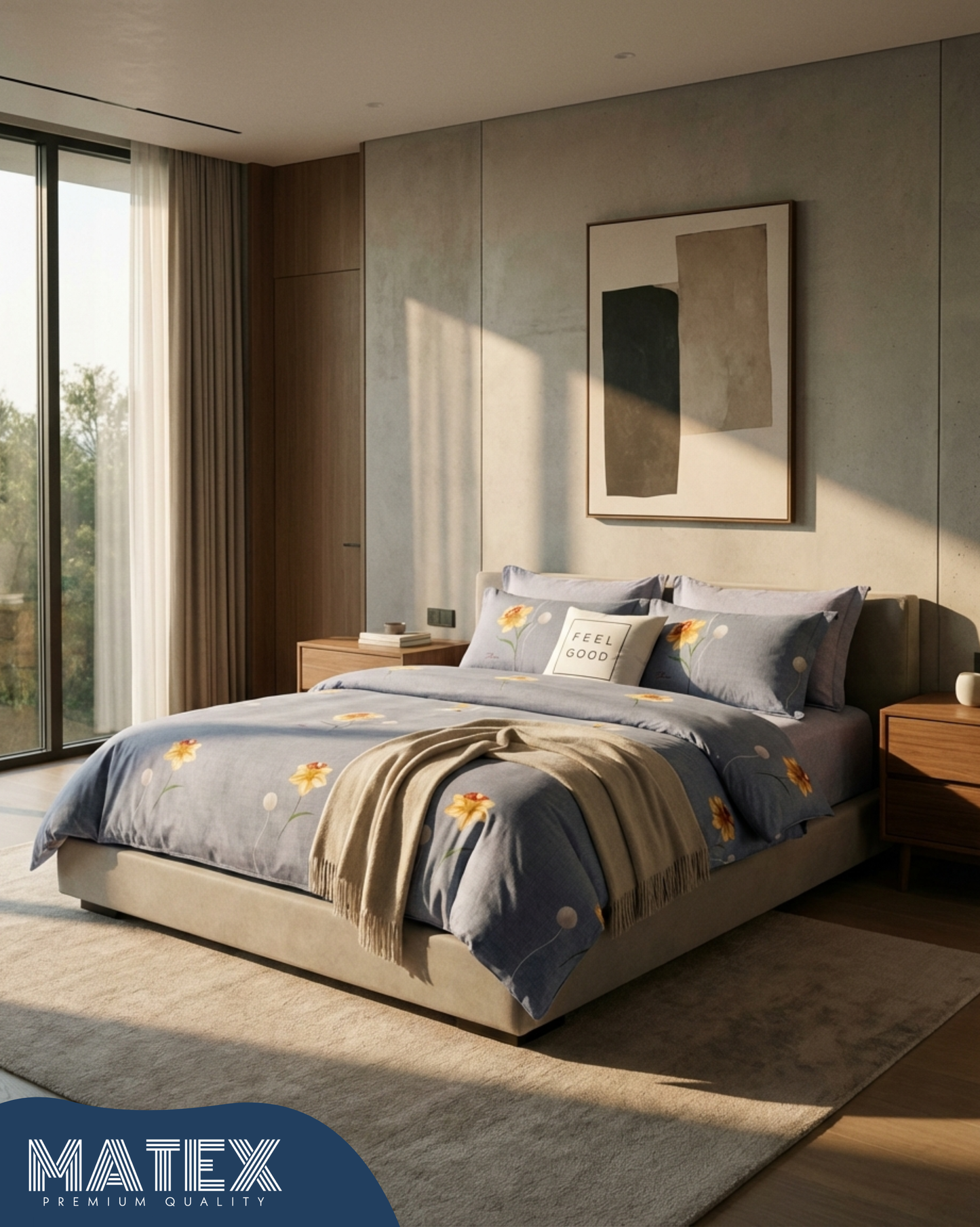 BlueFlower Ultra Premium Full Bed set