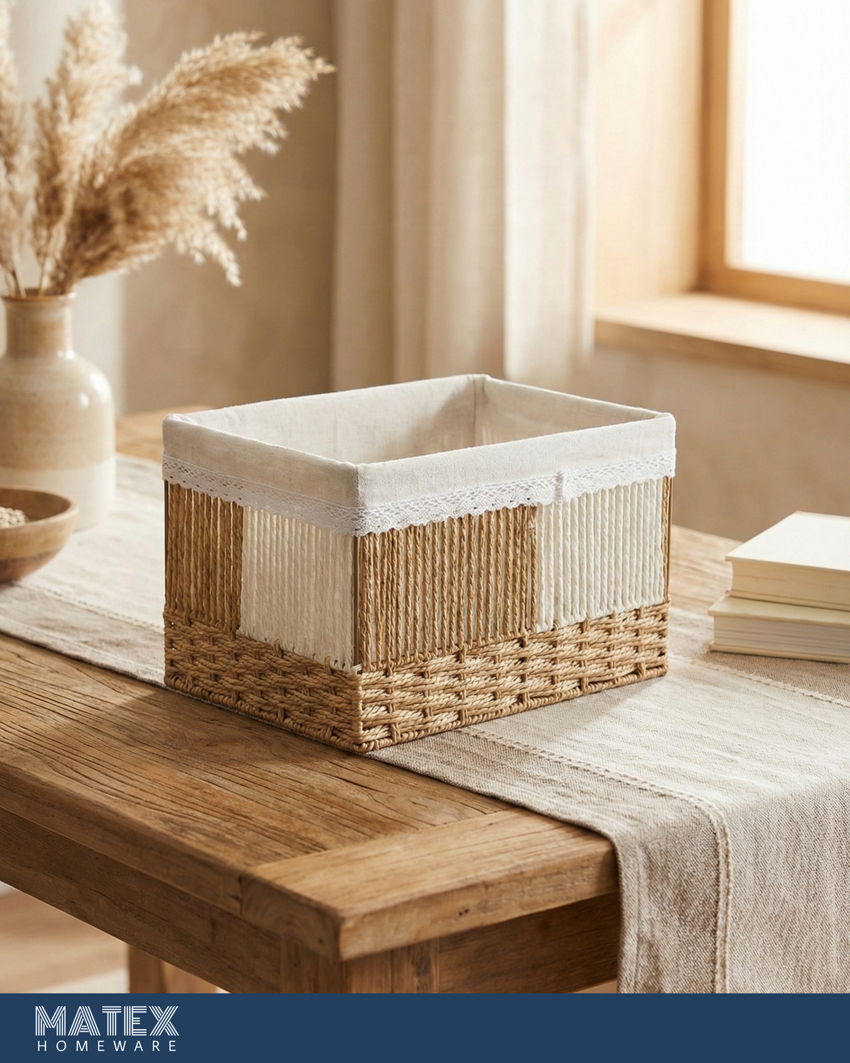 Jude Woven Linen Basket