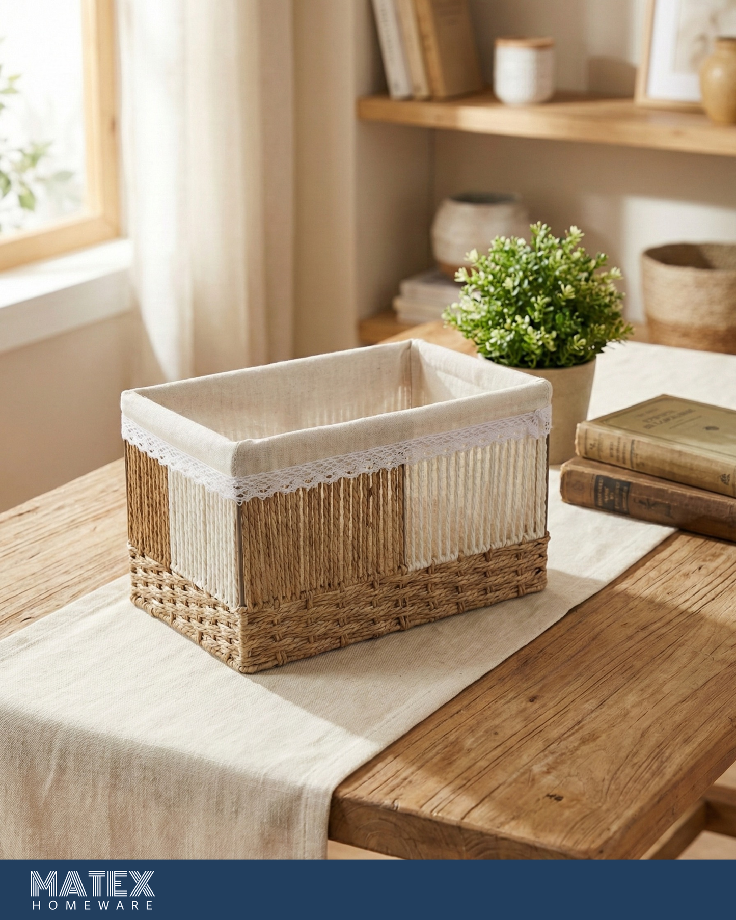 Jude Woven Linen Basket