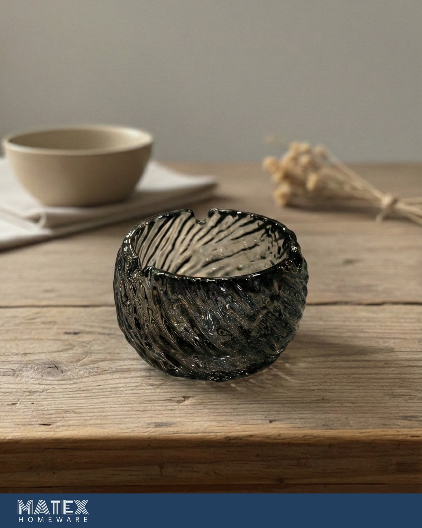 Heavy Wave Glass Premium Ashtray