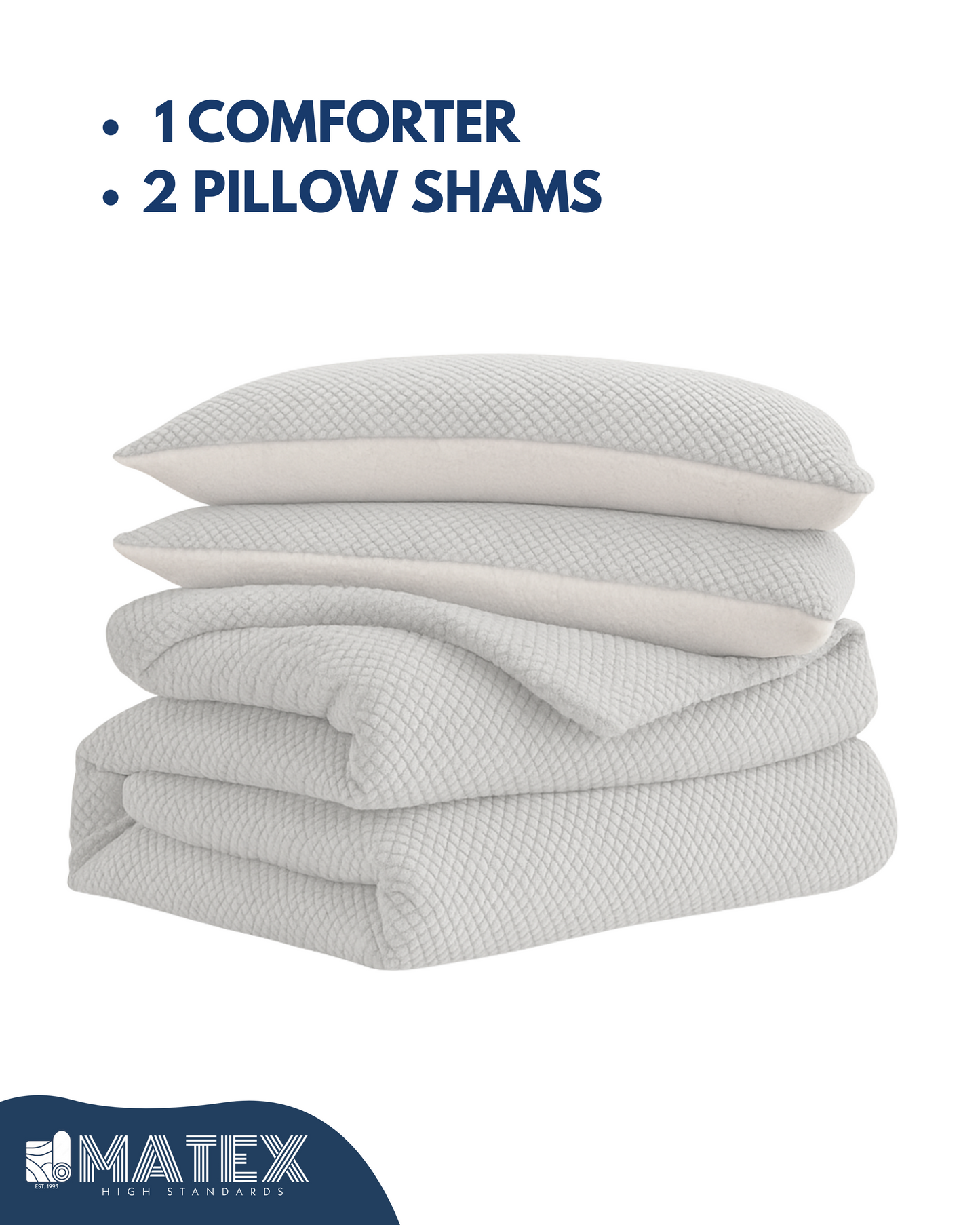 Single Size Light Grey Rabbit Faux Fur Sherpa Comforter (2pcs)