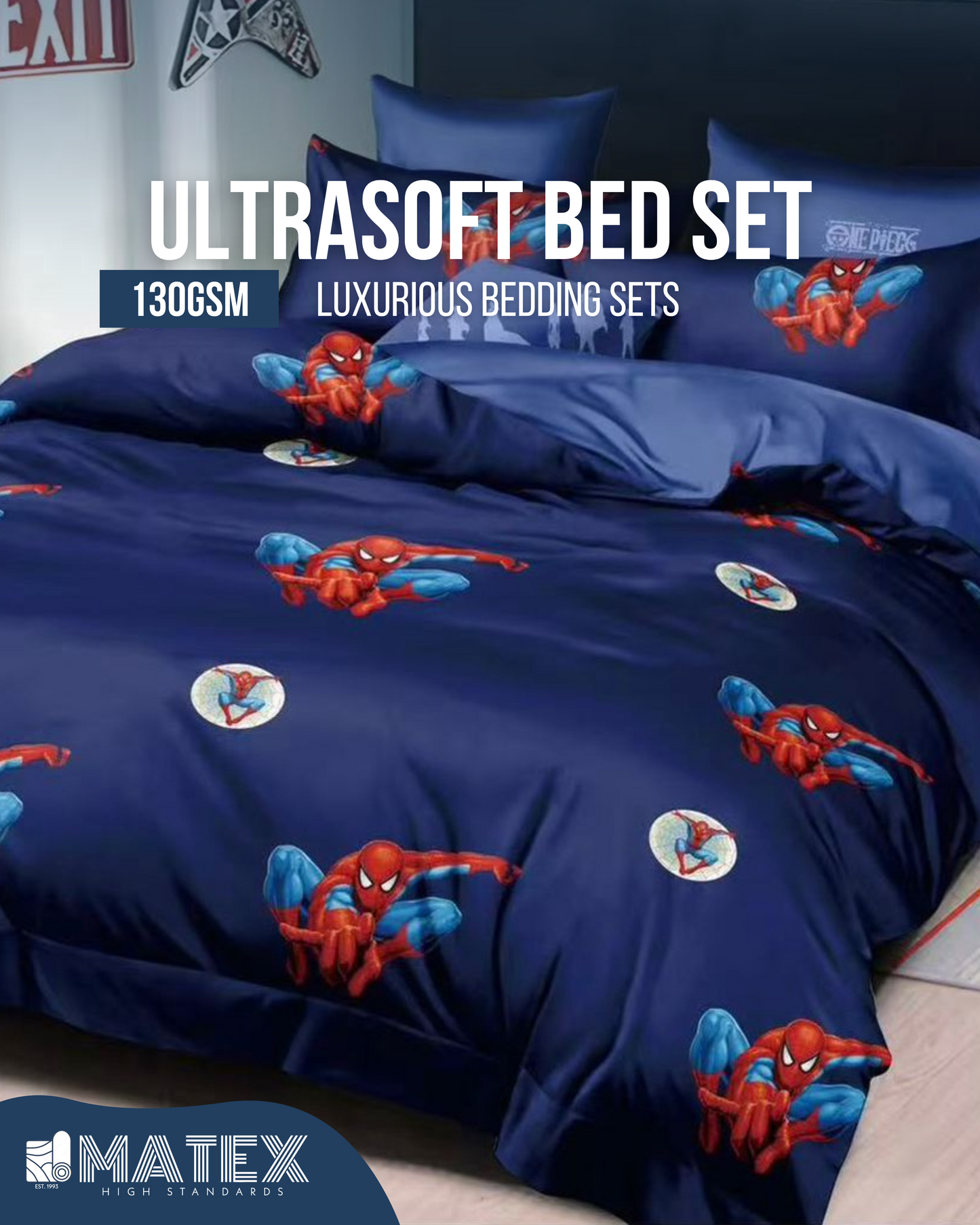 Single size Spidey Bed set 130 GSM (3 pcs)