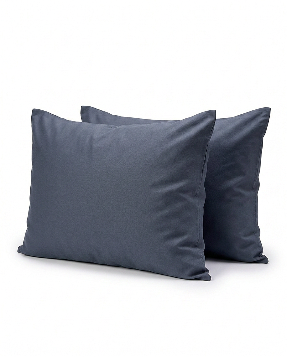 Charcoal Blue Pillow Cases (2pcs)
