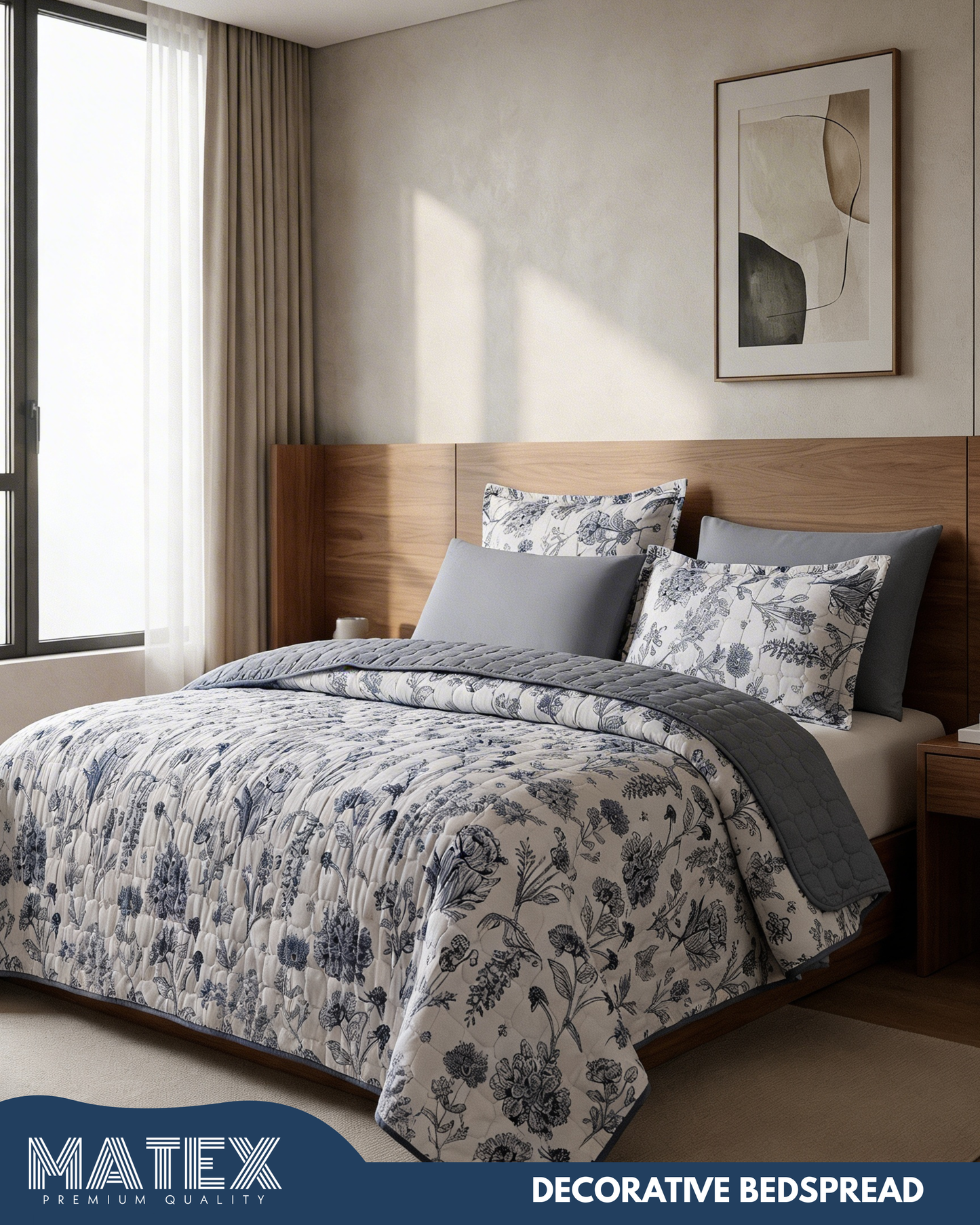 Double size InkGarden Bedspread (4pcs)