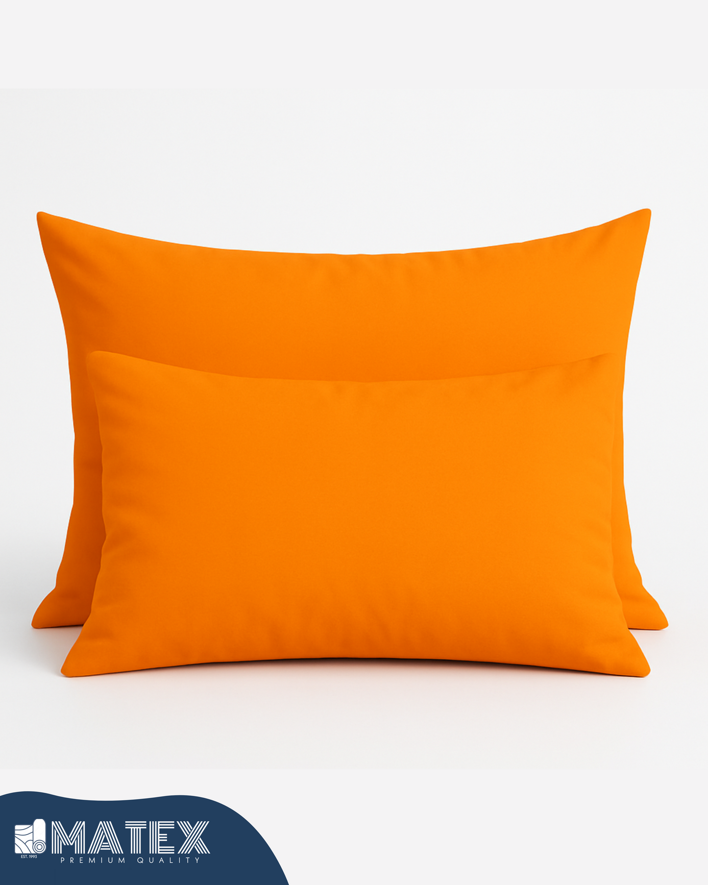 Orange Cotton Pillow Case - Envelope Enclosure - 2 Pack