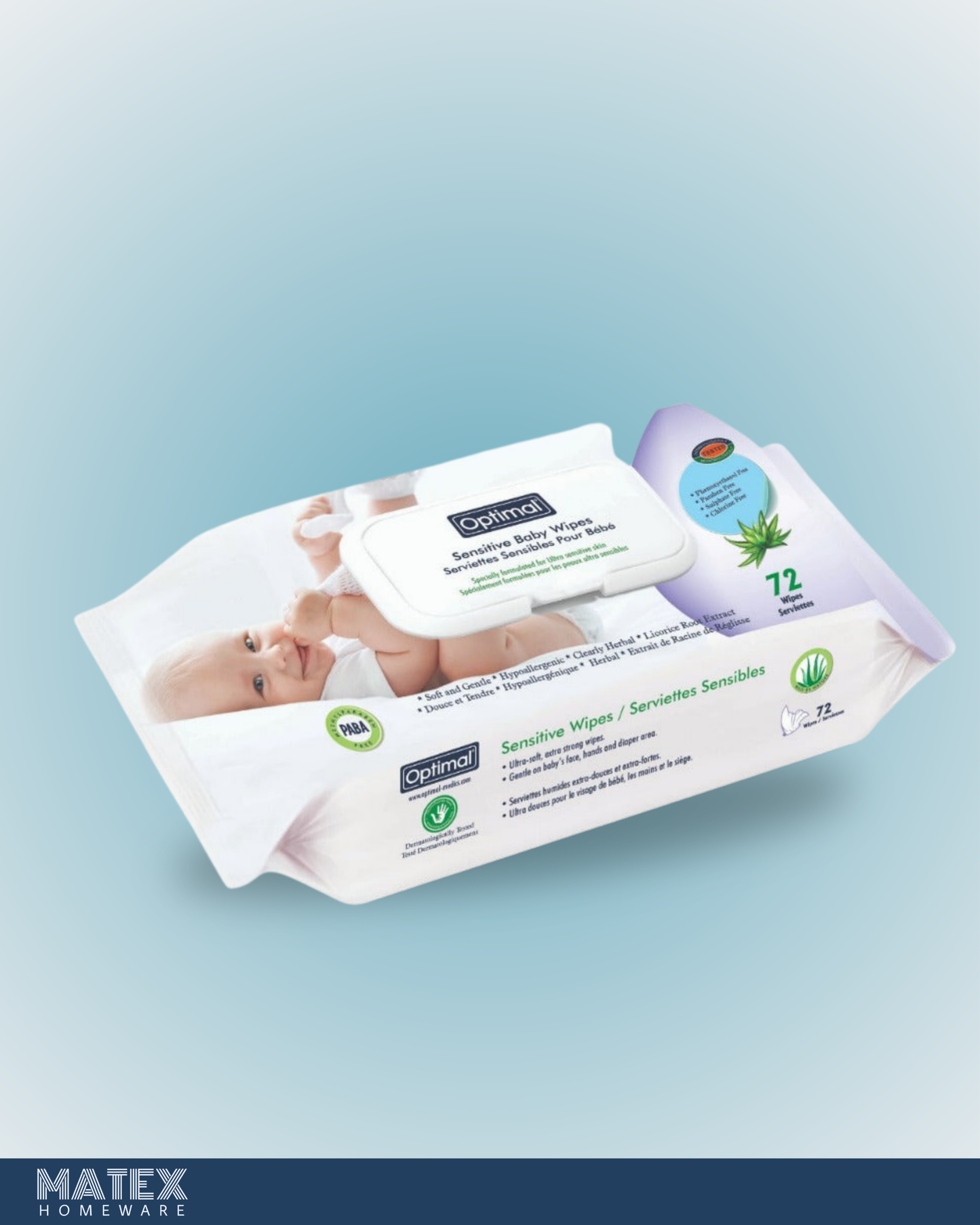 Optimal Wipes Serviettes With Cover 72pcs