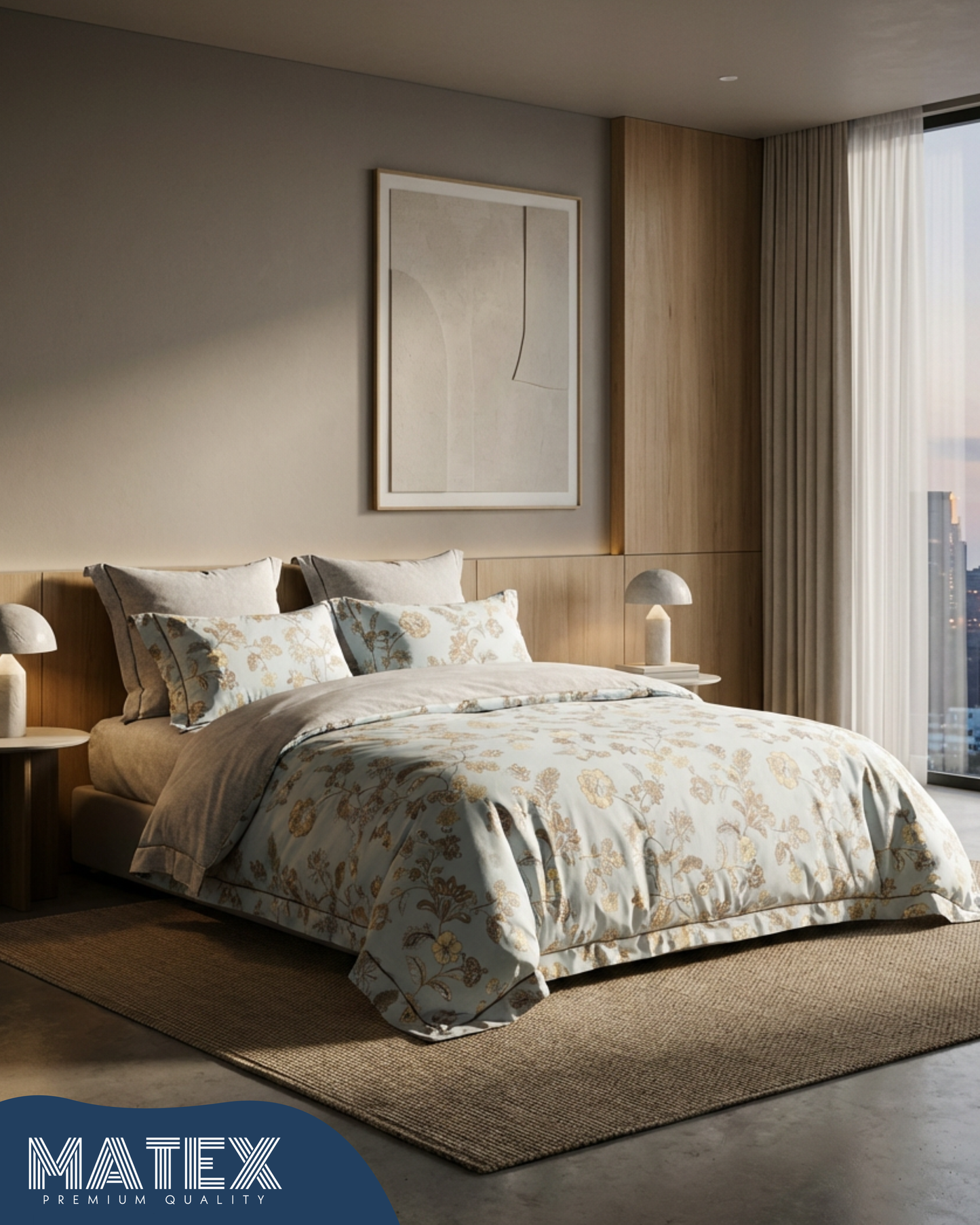 Autumn Mint Bed Set 100% Cotton 220TC